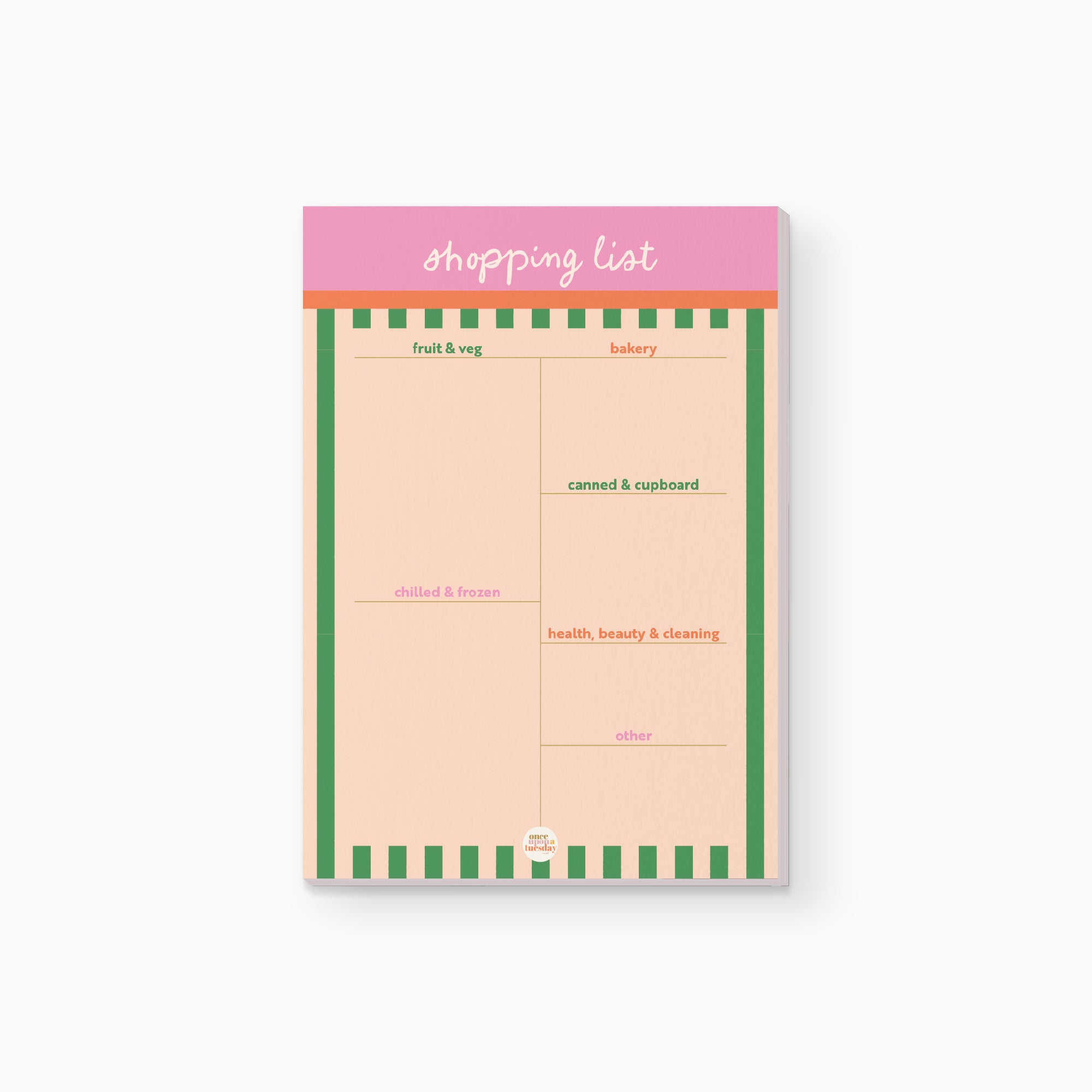 List Pad-TUE-PAD-SPL-CST-A5 - Cabana Stripe Shopping List-Whistlefish & Co
