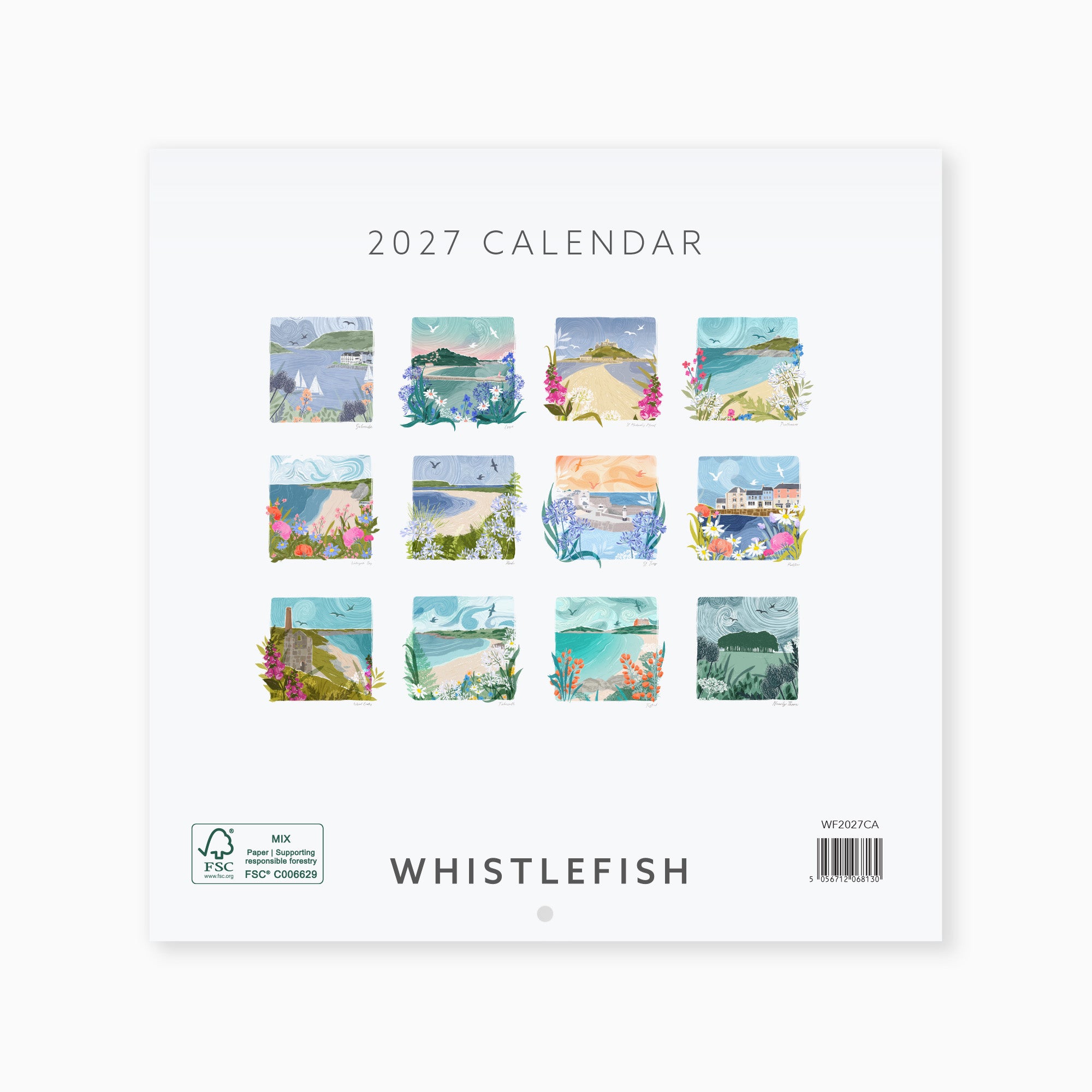 Cornish Linos Calendar Square - Whistlefish