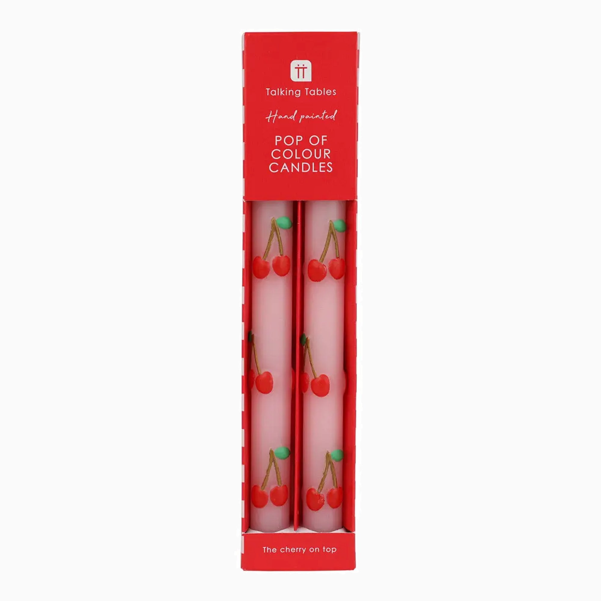 Candle Set-CNDL-CHER - Cherry Dinner Candles 2 Pack-Talking Tables