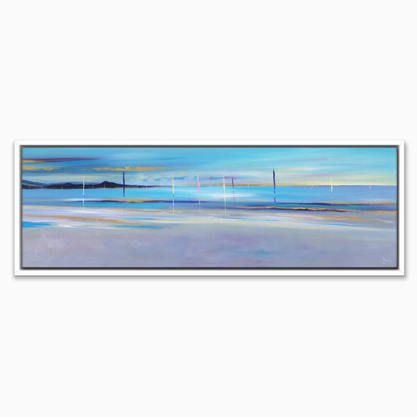 Canvas-ICC127F - Coloured Sails Framed Canvas-Iris Clelford