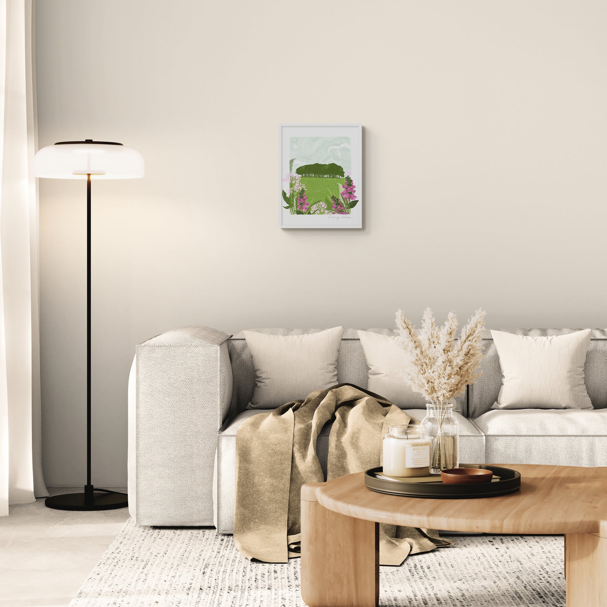 Coming Home Lino Framed Print - Whistlefish