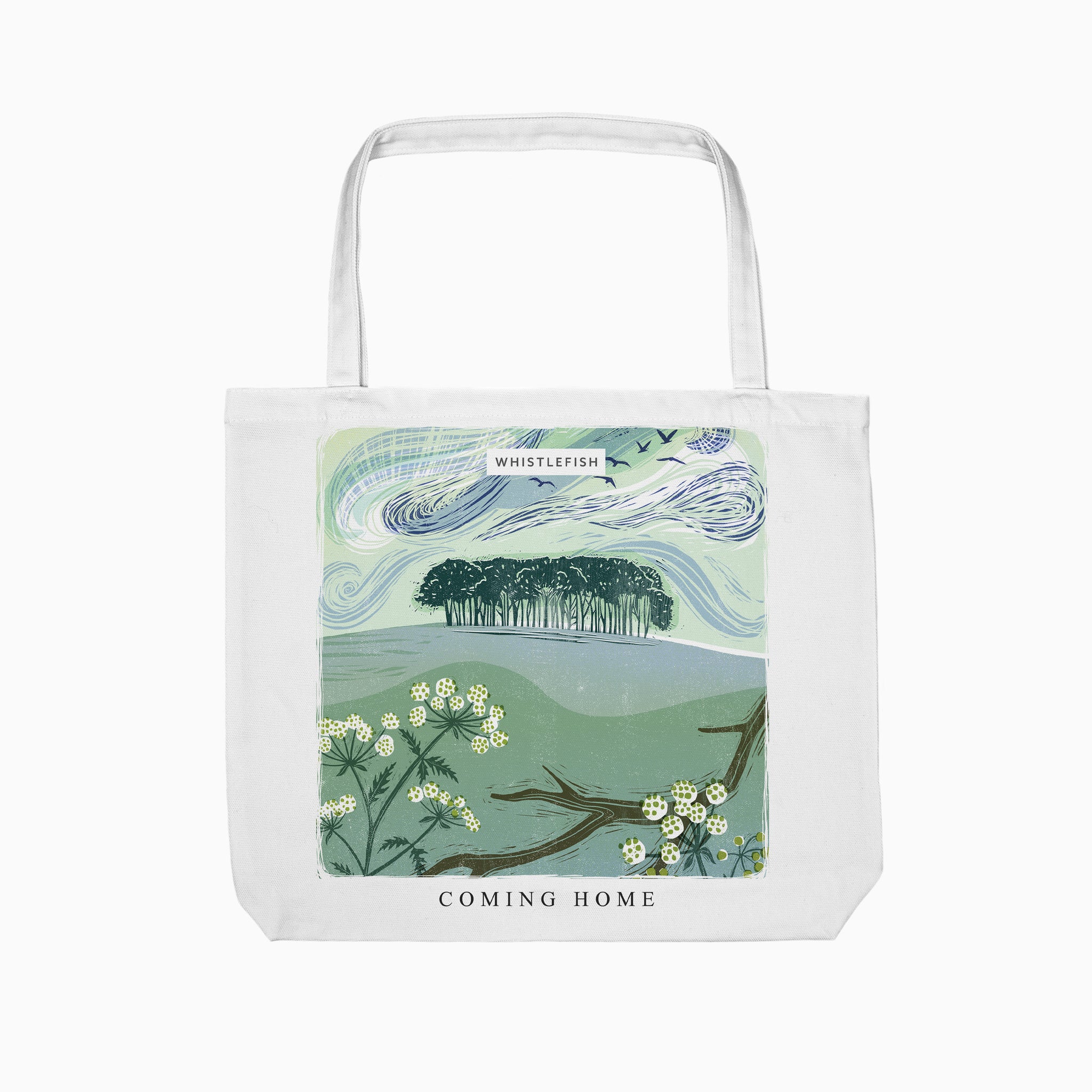 Tote Bag-WTB62 - Coming Home Trees Cornish Lino Tote Bag-Whistlefish