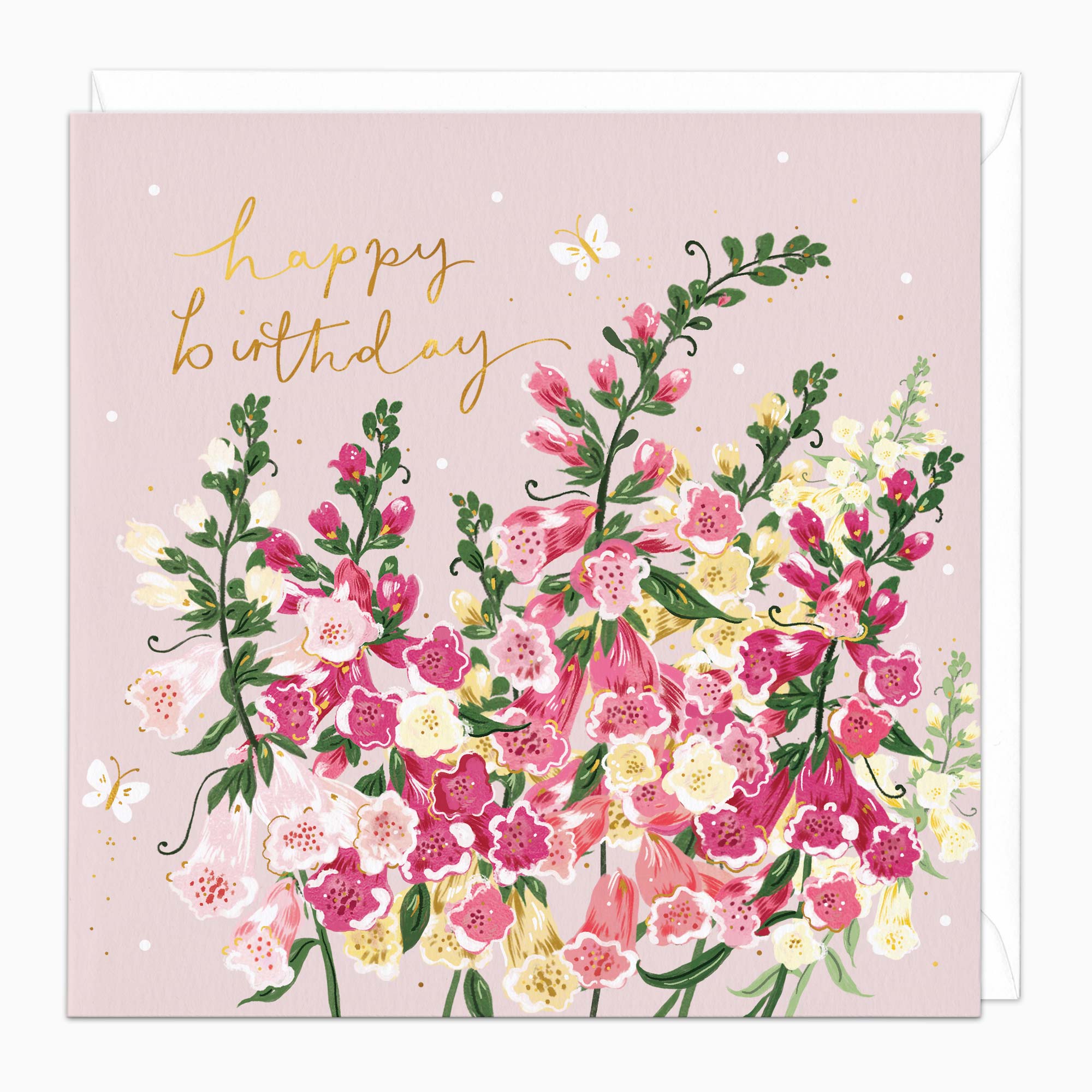Greeting Card-G609 - Confetti Flowers Birthday Card-Whistlefish