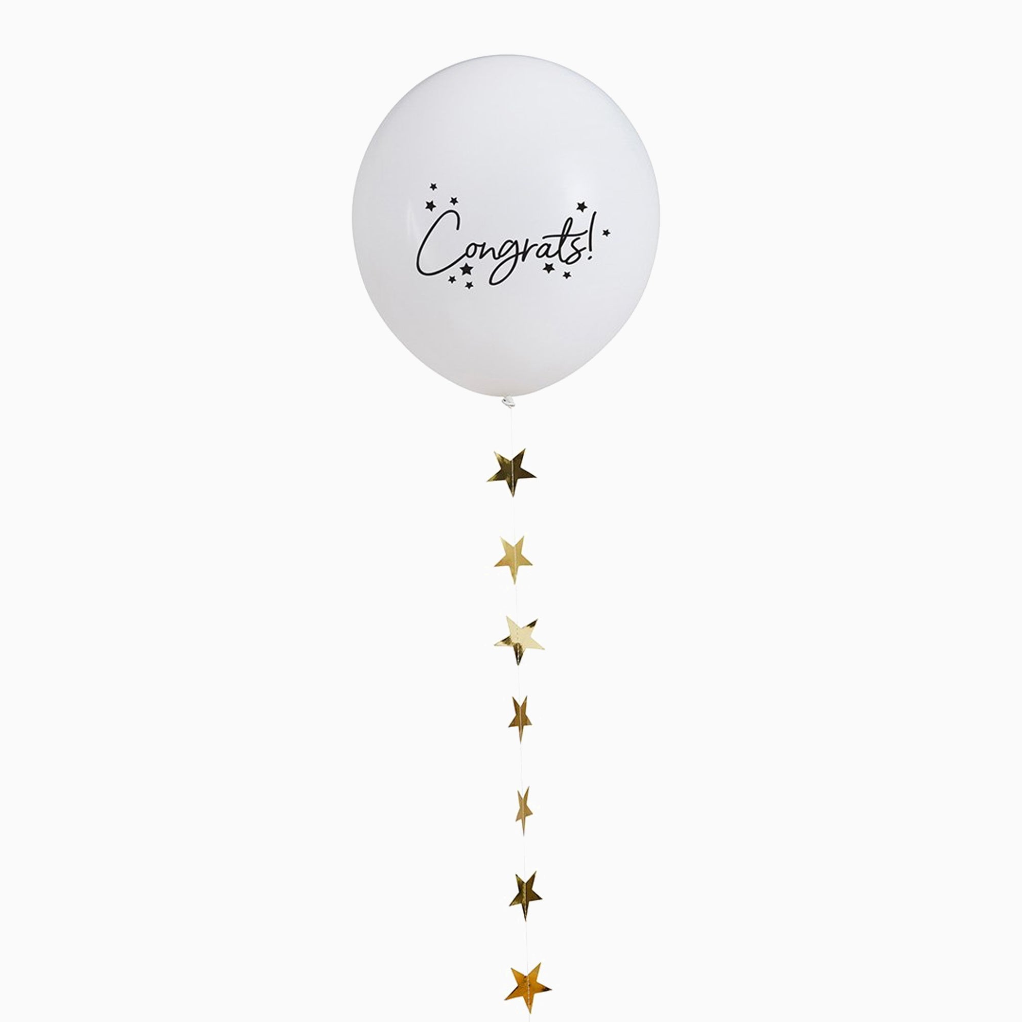 Balloons-HBBC203 - Congratulations 18" Balloon & Star Tail-Hootyballoo