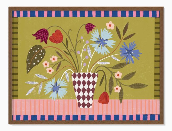 Cornflower Blooms Framed Print - Whistlefish