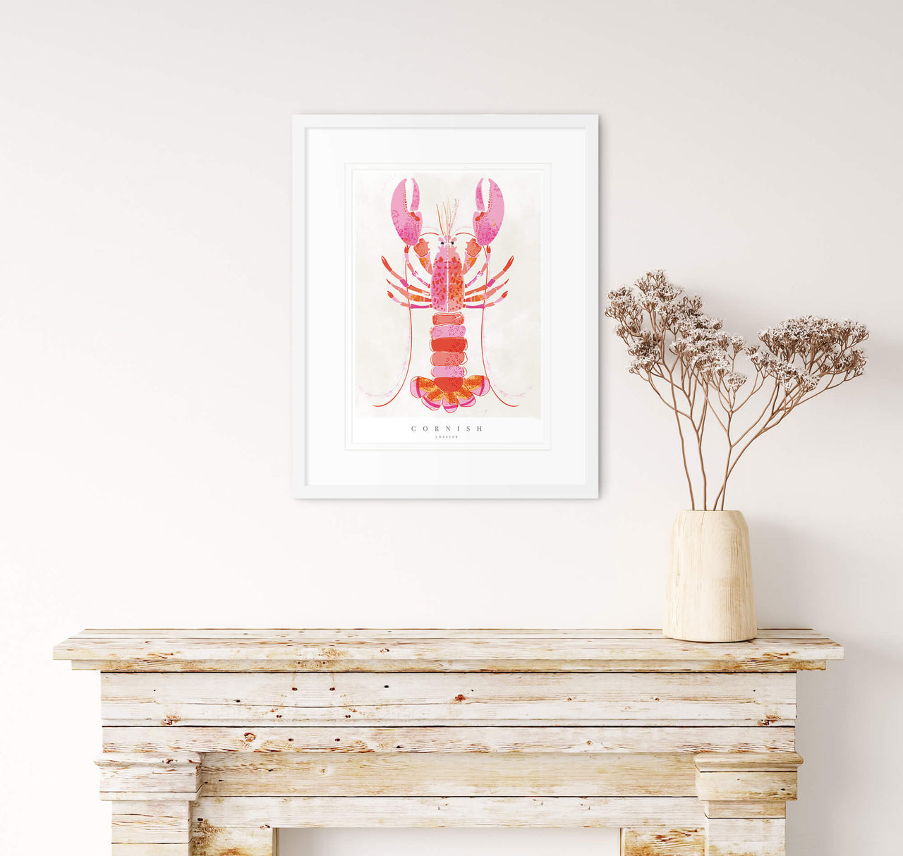 Framed Print-WF709F - Cornish Lobster Small Framed Print-Whistlefish