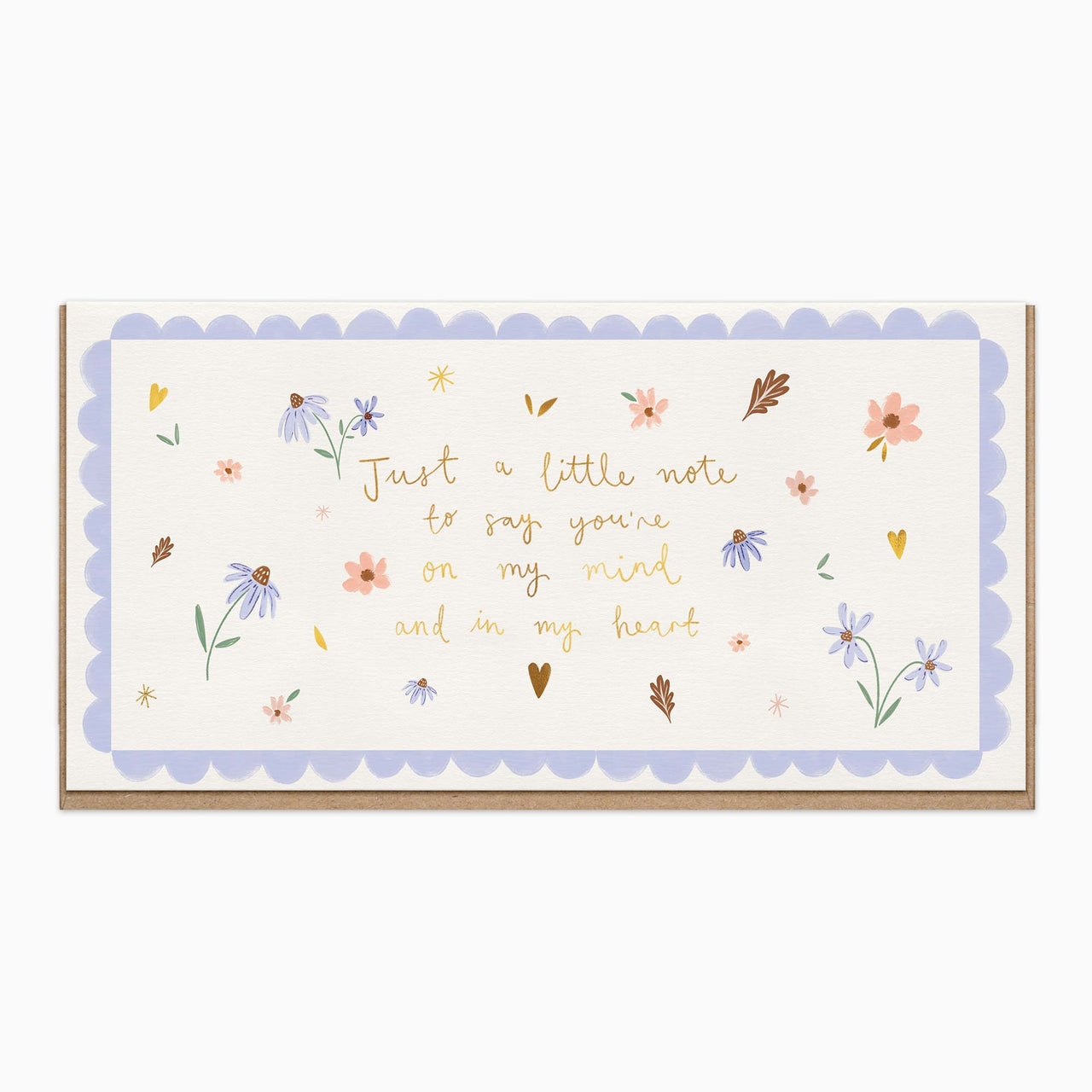 Greeting Card-H224 - Dainty Floral Just To Say Card-Whistlefish