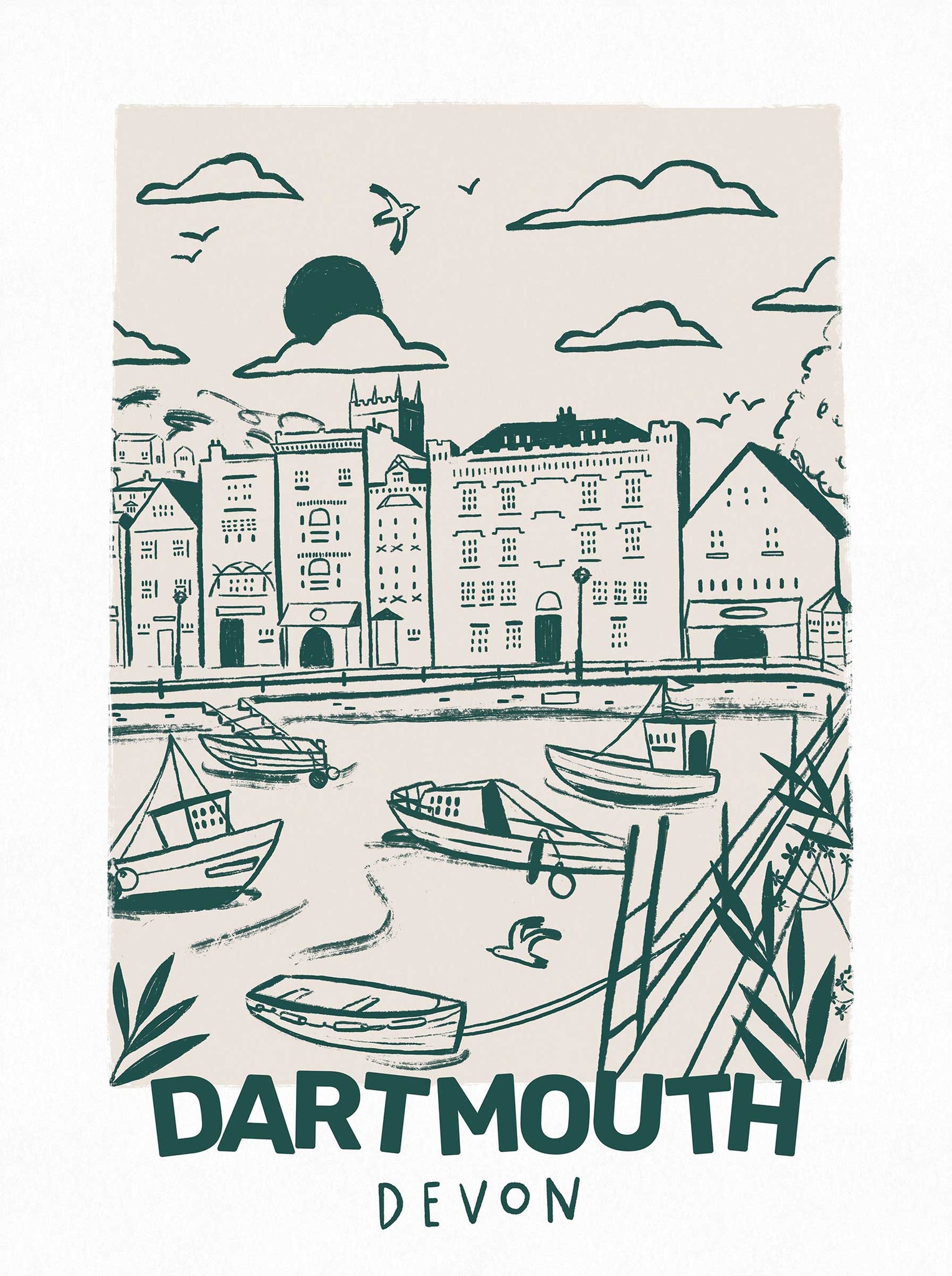Framed Print-WF1263F - Dartmouth Small Framed Print-Whistlefish