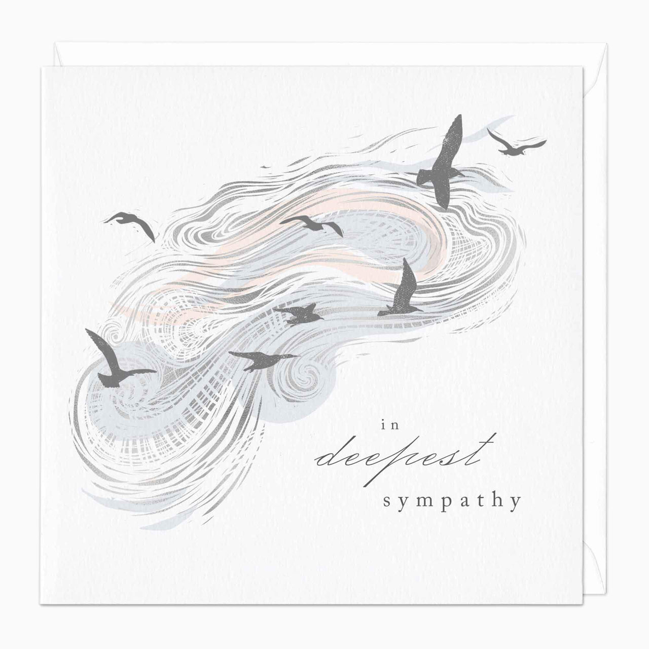 Greeting Card-F456 - Deepest Sympathy Lino Card-Whistlefish