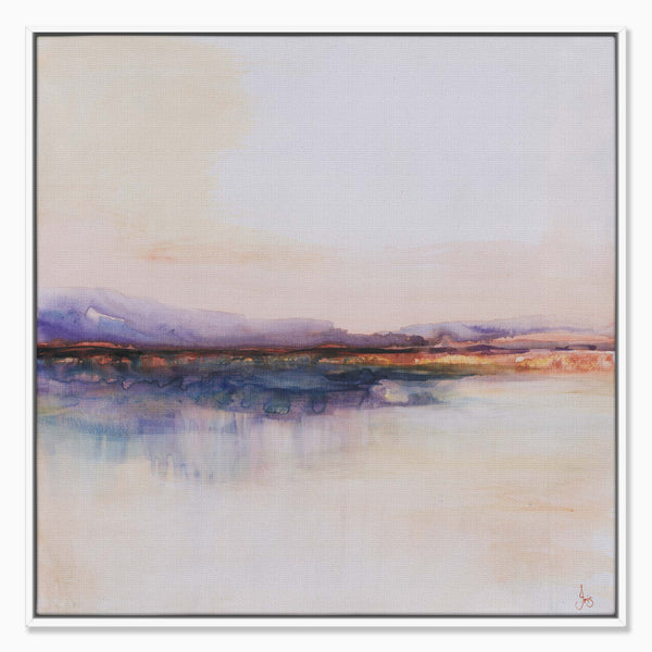 Canvas-ICC134F - Distant Hills Framed Canvas-Iris Clelford