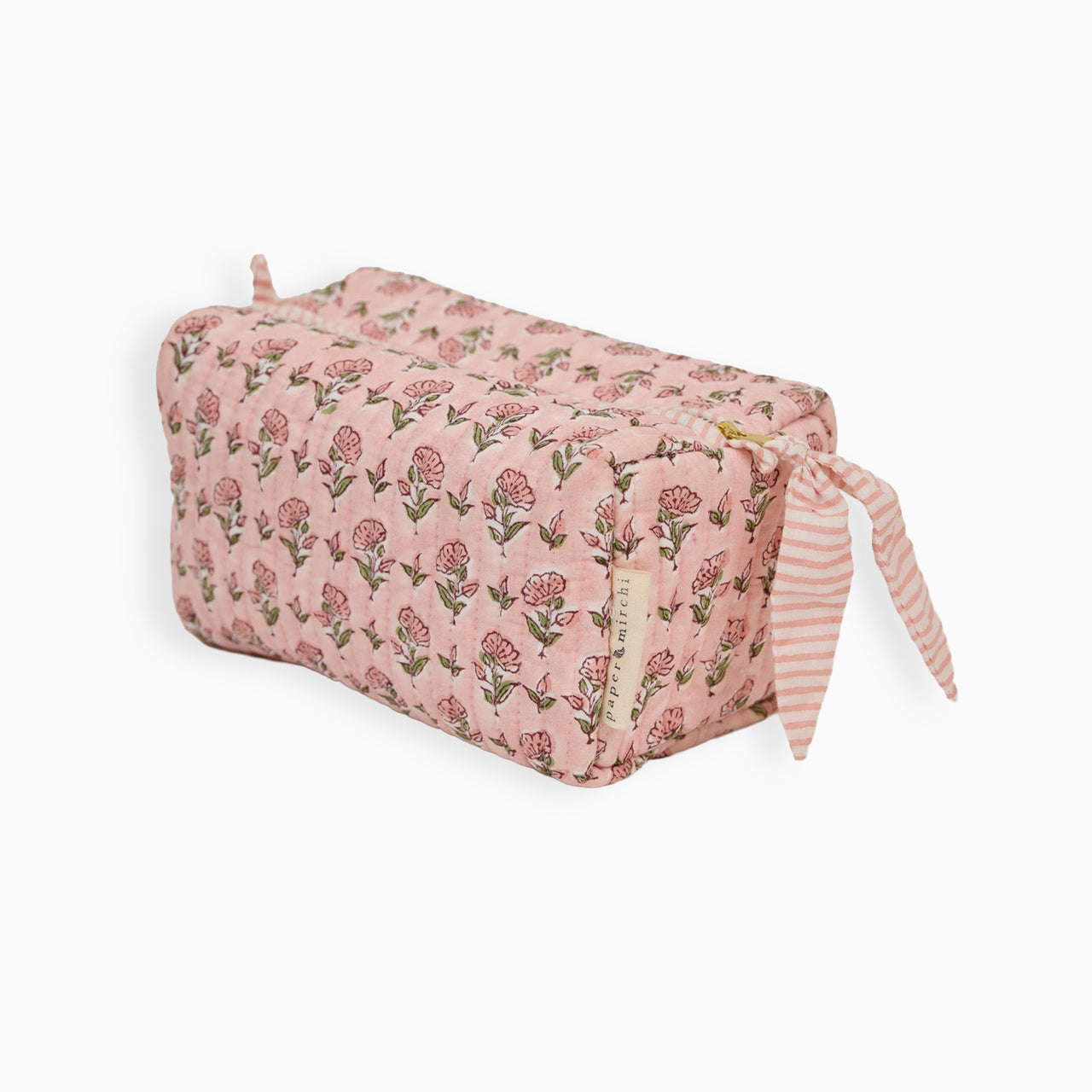Cosmetic Bag-TOILBP02 - Ditsy Floral Blush Medium Cosmetic Bag-Paper Mirchi