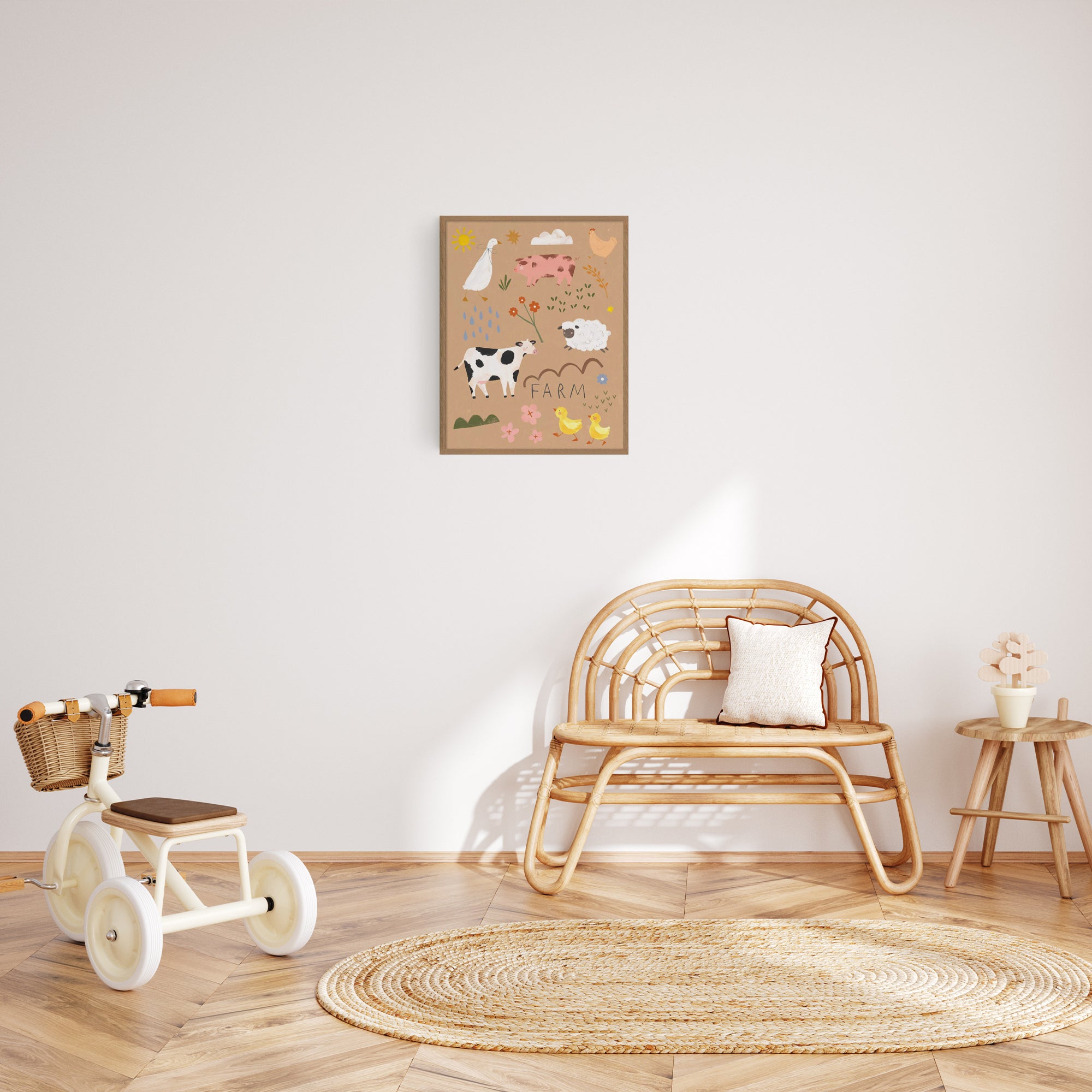 Framed Print-WF1182F - Down on the Farm Medium Framed Print-Whistlefish
