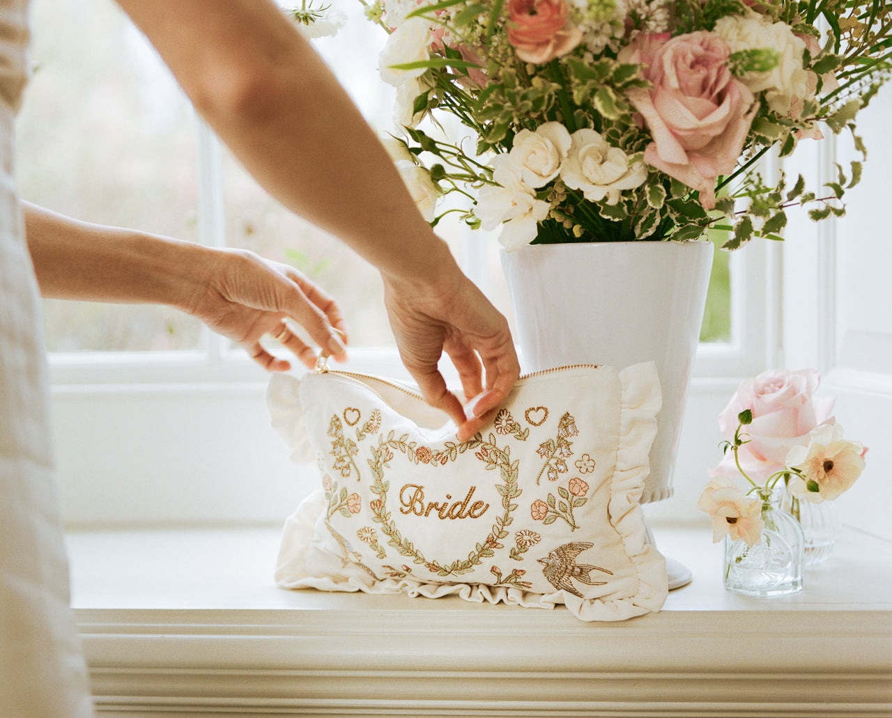 Pouch-97311 - Earth Goddess Bride Frill Pouch-Elizabeth Scarlett