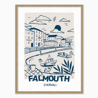 Framed Print-WF1260F - Falmouth Small Framed Print-Whistlefish