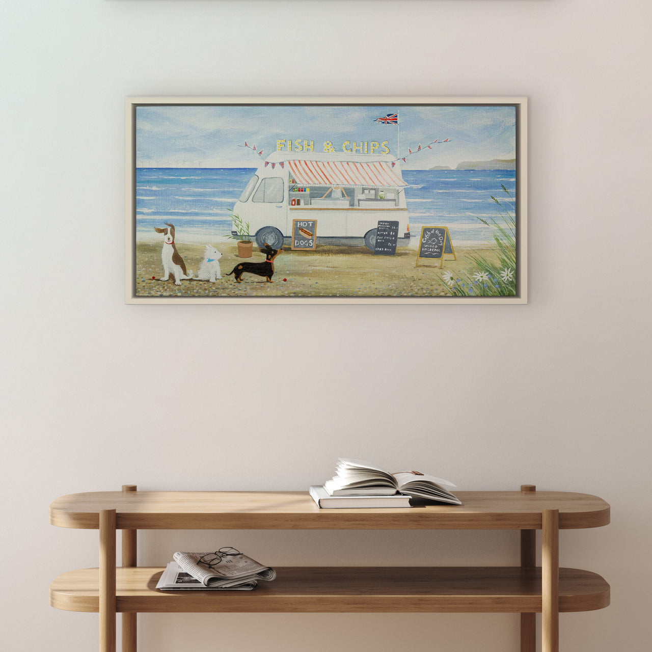 Canvas-HCC356F - First In Line Framed Canvas-Hannah Cole