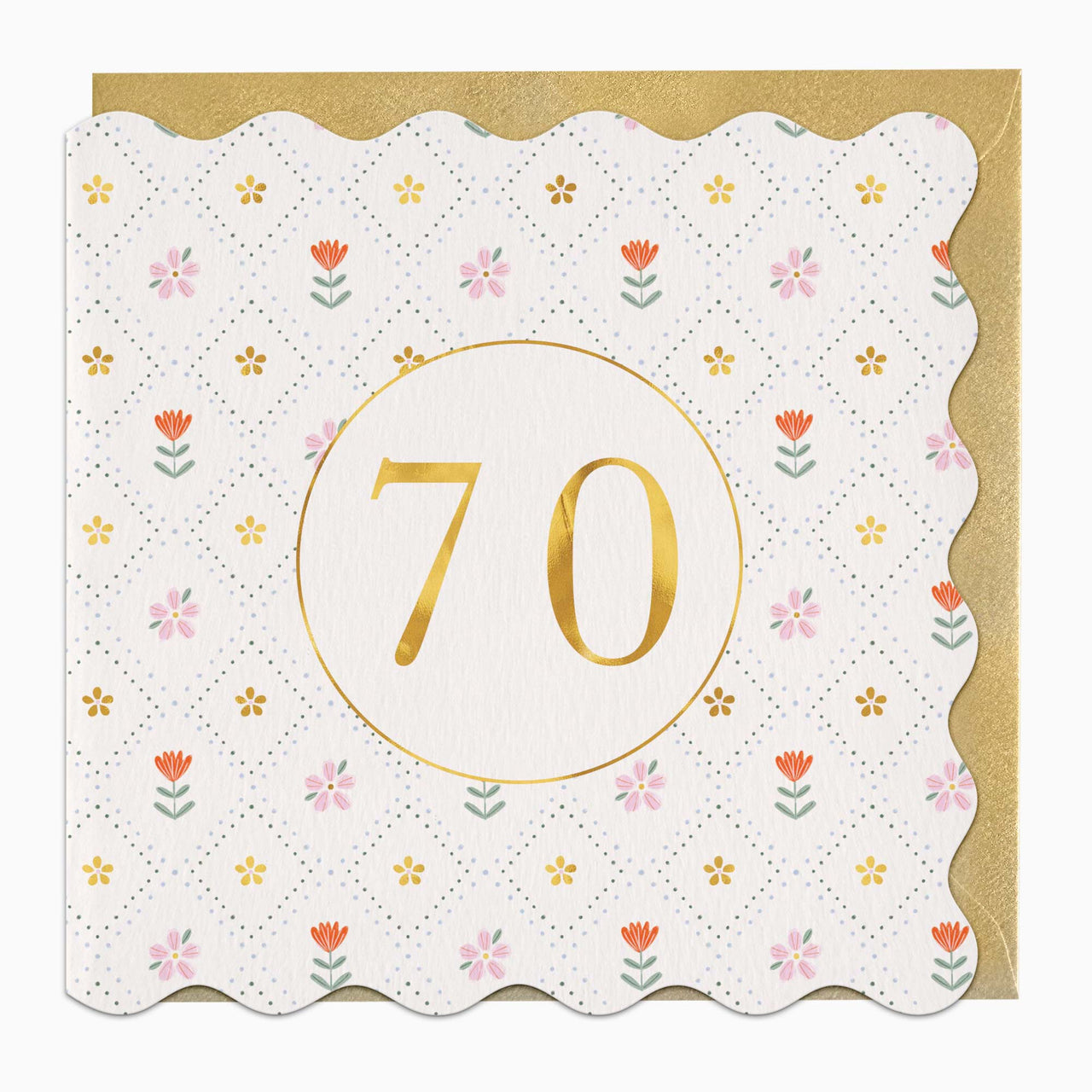 Greeting Card-H047 - Floral 70 Birthday Card-Whistlefish