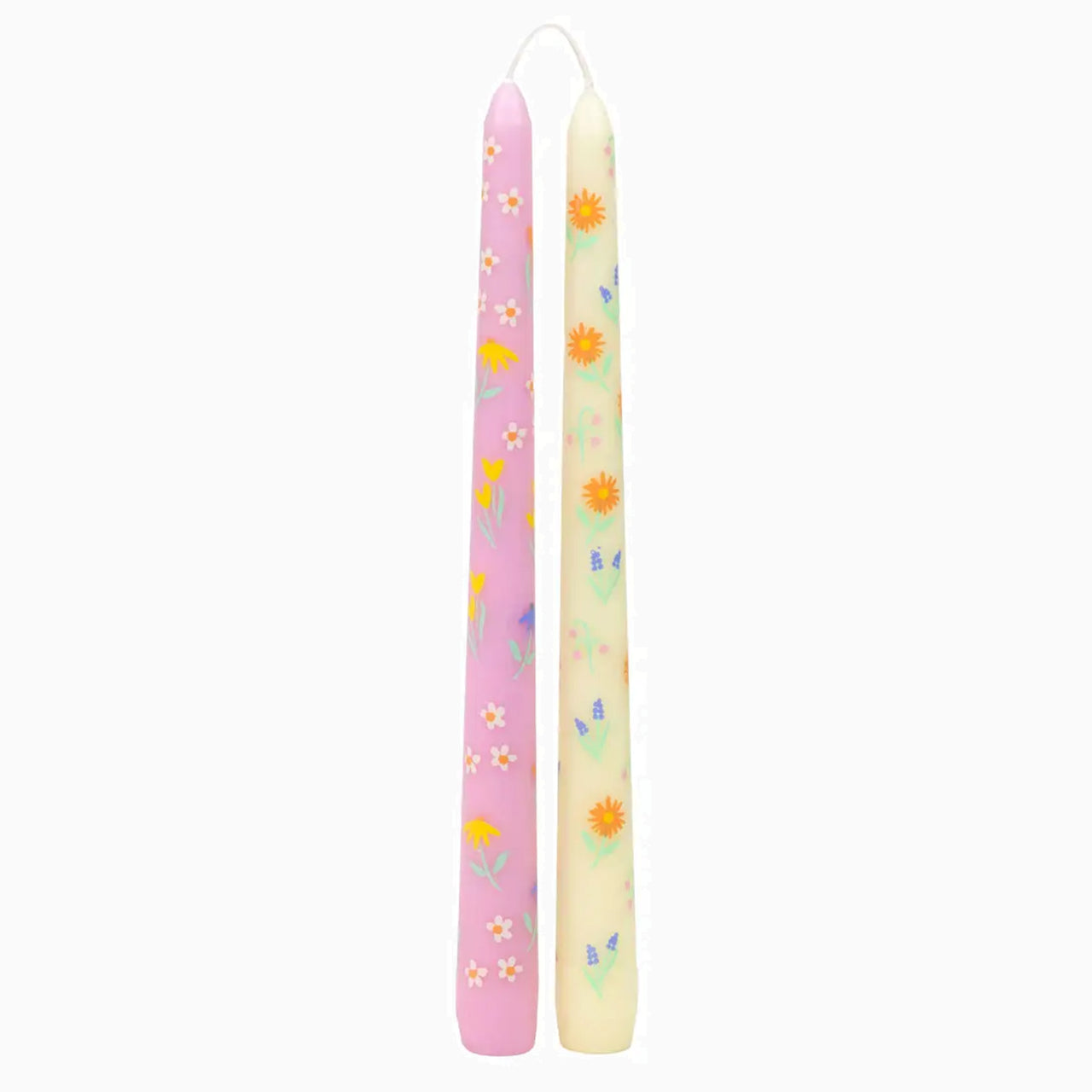 Candle Set-CNDL-FLORAL - Floral Dinner Candles 2 Pack-Talking Tables