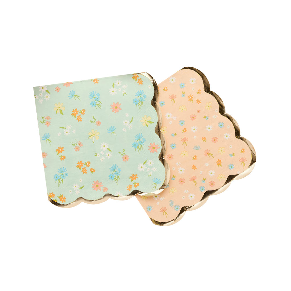Paper Napkins-HBDF103 - Floral Paper Napkins-Hootyballoo