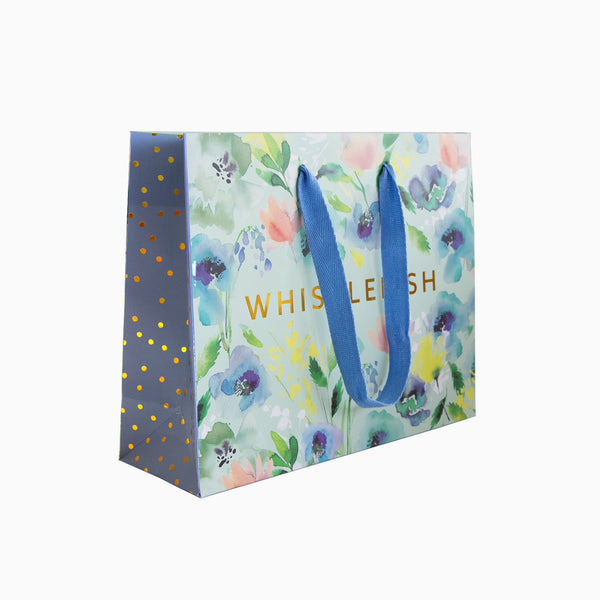 Gift Bag-SGB202502 - Floral Whistlefish Blue Gift Bag-Whistlefish