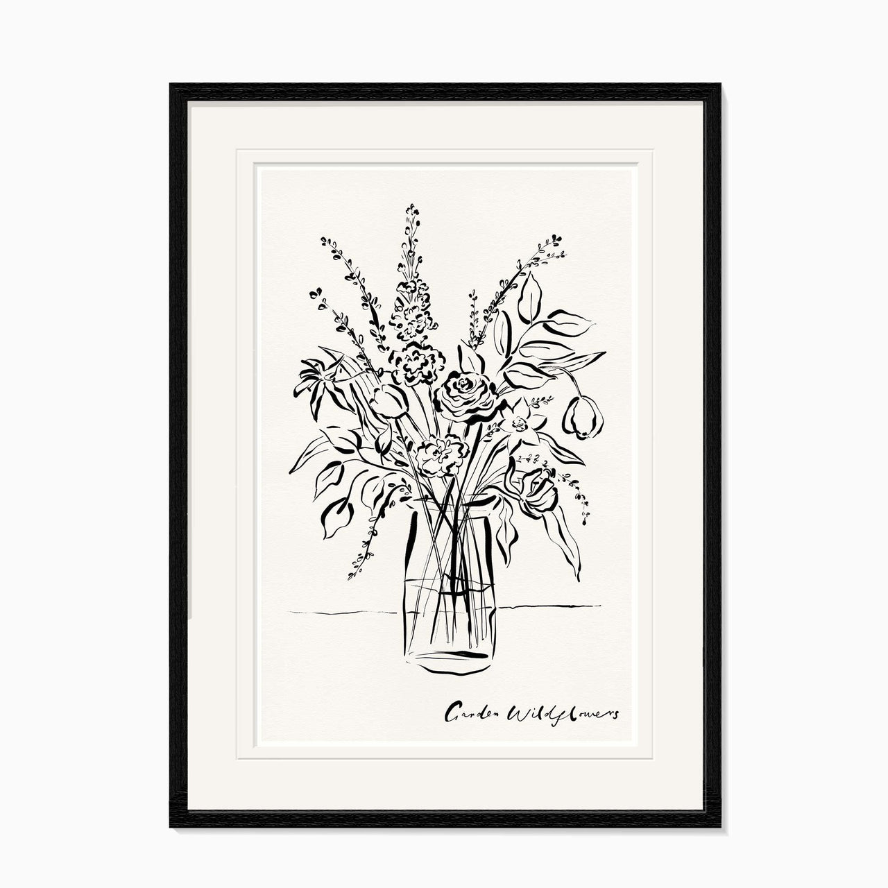 Framed Print-WF1103F - Flowers In A Vase Framed Print-Whistlefish
