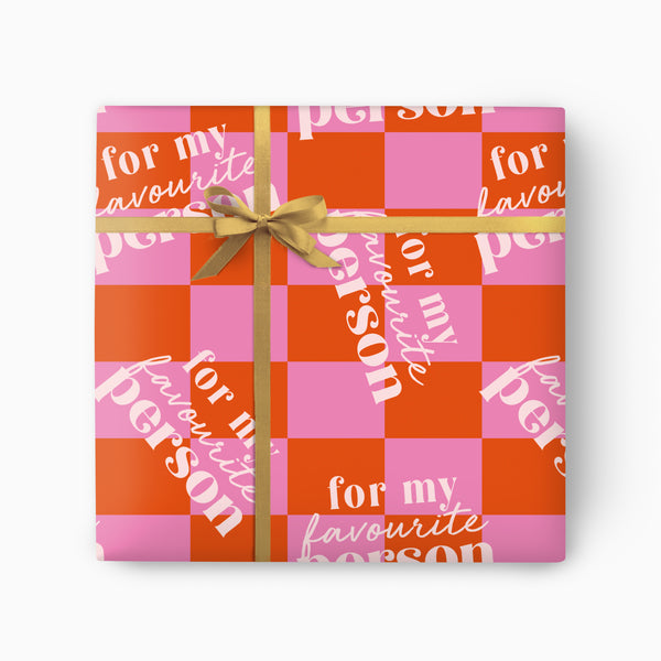 Wrapping Paper-GWP164 - For My Favourite Person Wrapping Paper-Whistlefish