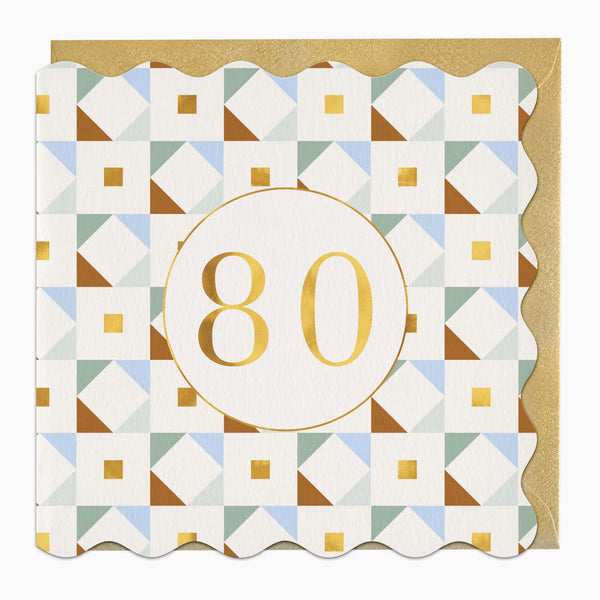 Geo 80 Birthday Card - Whistlefish