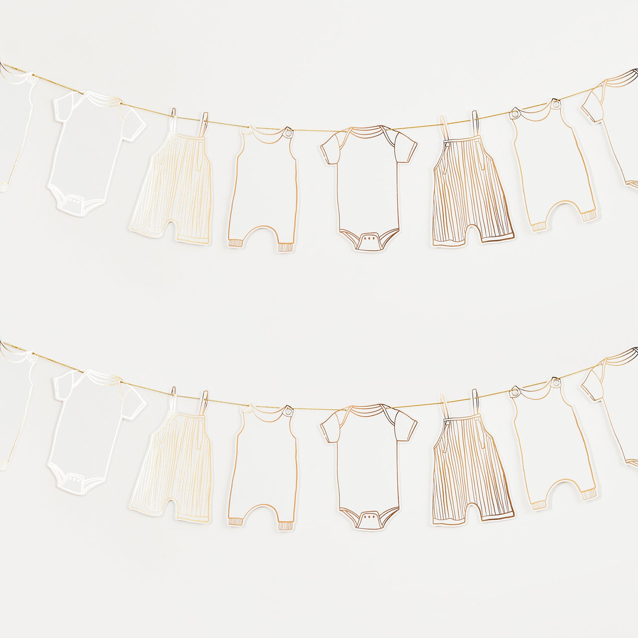 Bunting - HBBS203 - Gold Babygrow Garland - Gold Babygrow Garland - Whistlefish