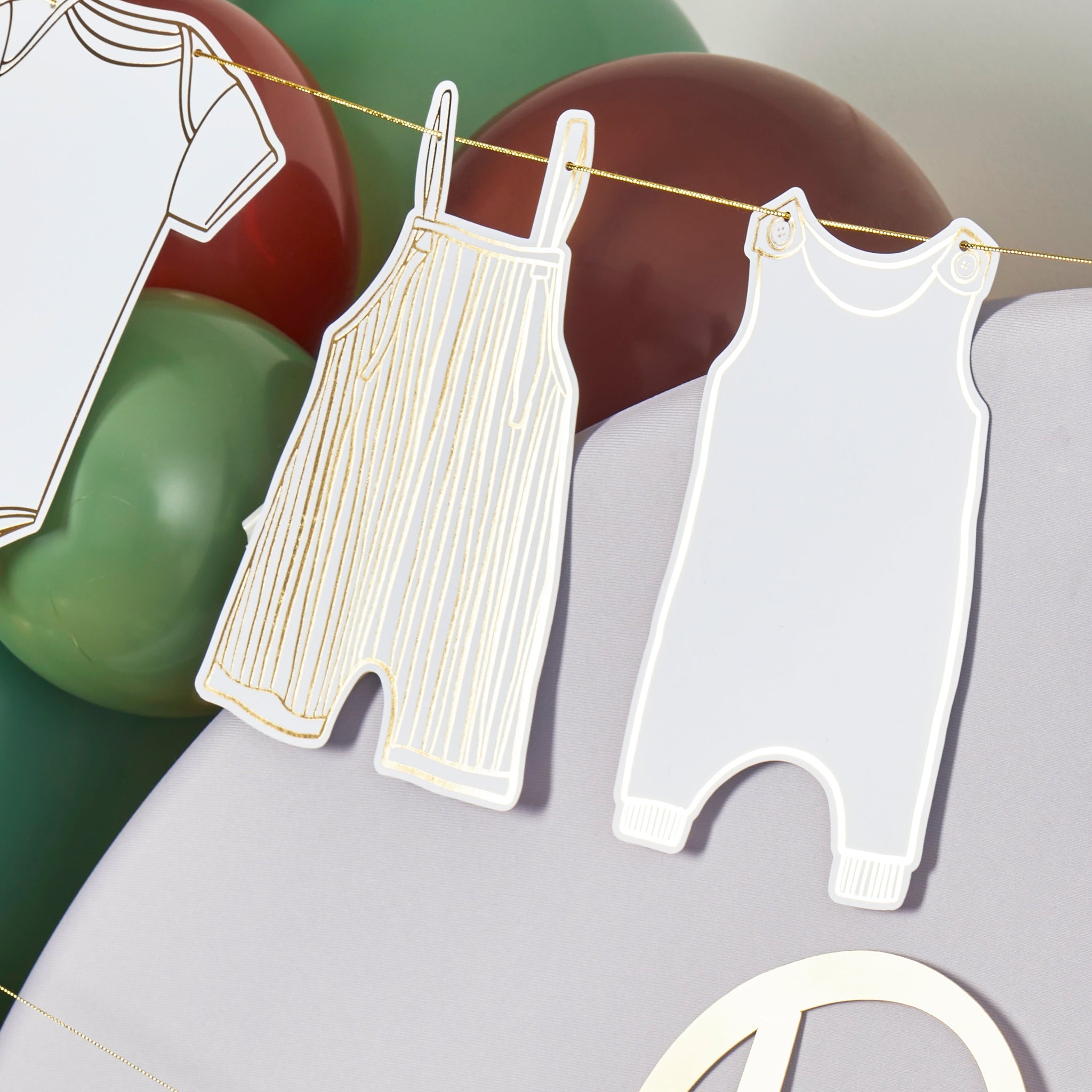 Bunting - HBBS203 - Gold Babygrow Garland - Gold Babygrow Garland - Whistlefish