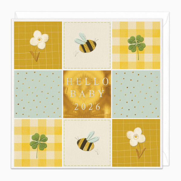 Gold Block Baby 2026 Card - Whistlefish