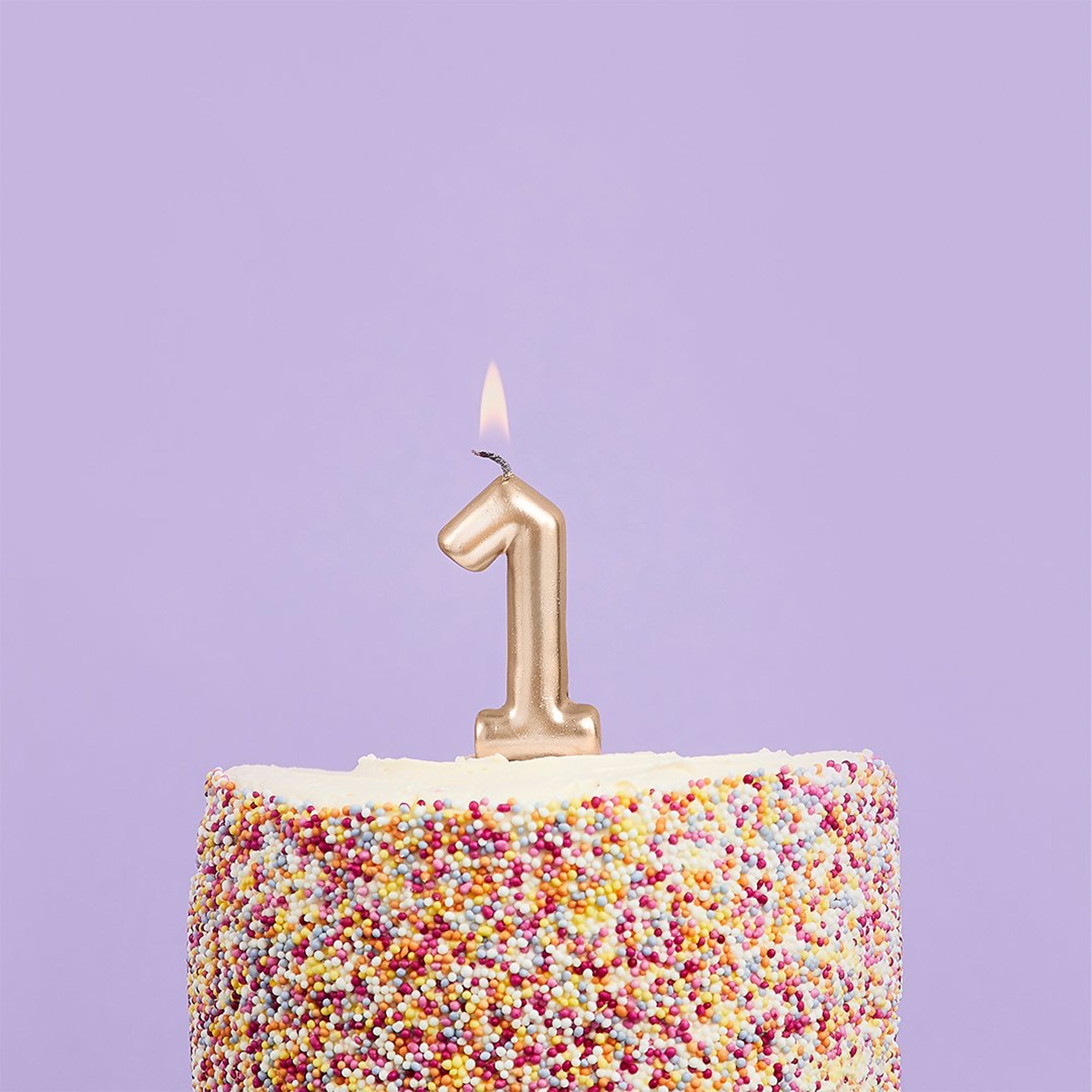 Party Candle-HBMM182 - Gold Number 1 Candle-Hootyballoo