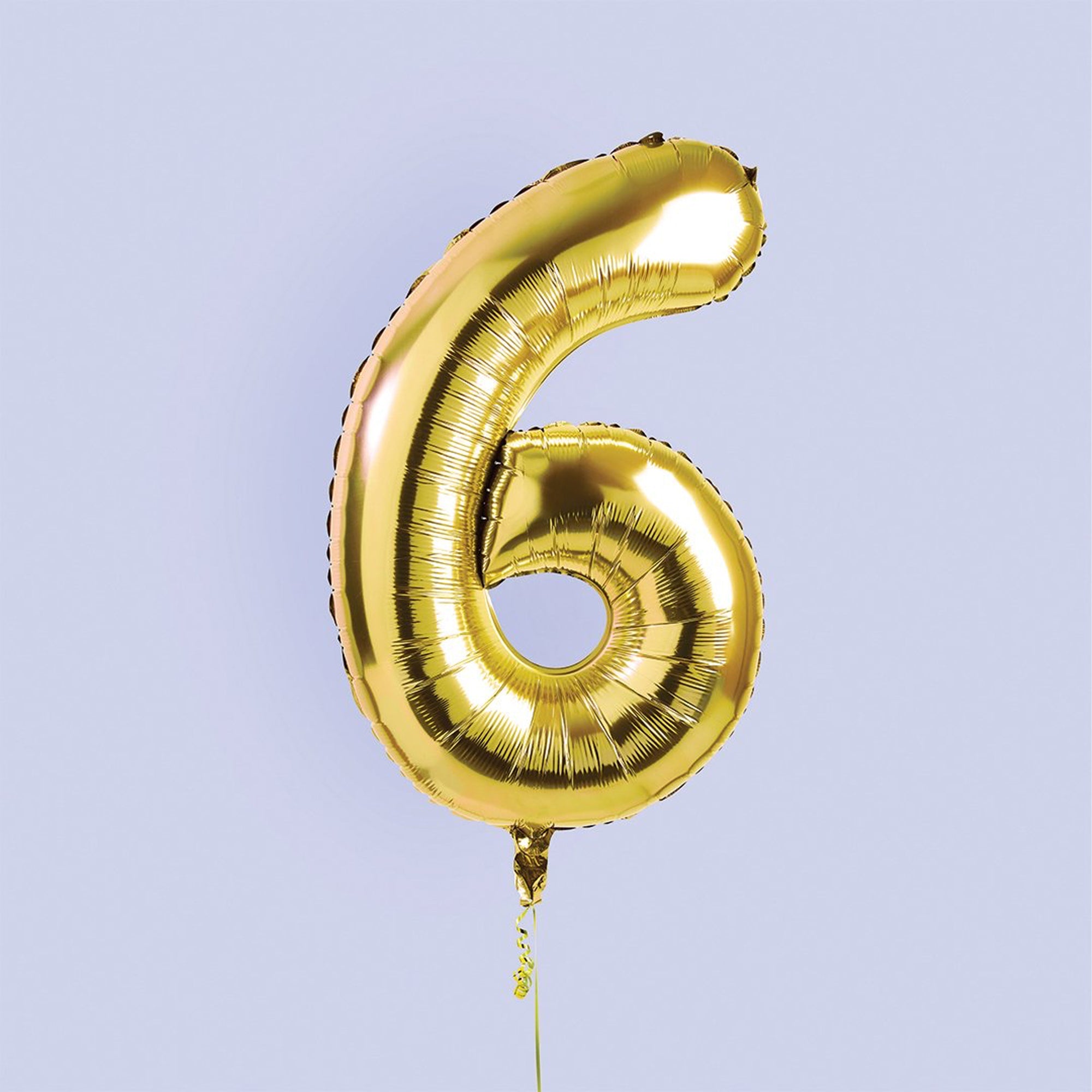 Balloons-HBNB106 - Gold Number 6 Foil 34" Balloon-Hootyballoo