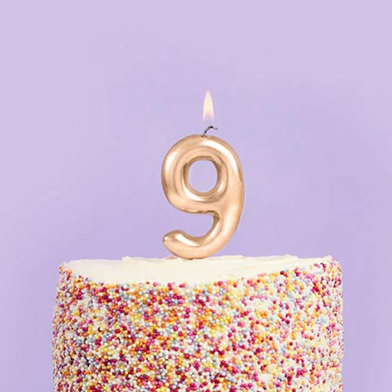 Party Candle-HBMM190 - Gold Number 9 Candle-Hootyballoo