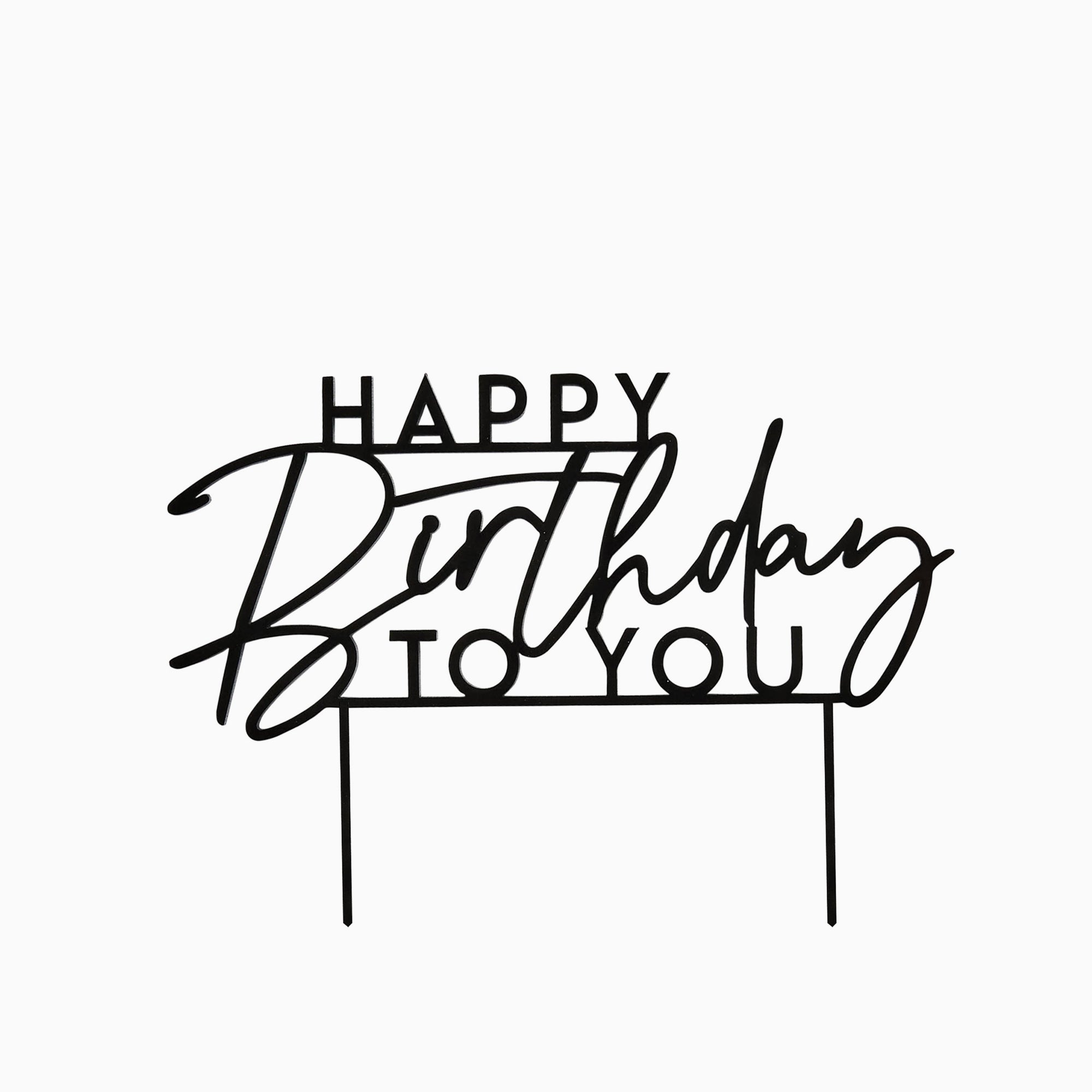 Cake Topper-HBMP106 - Happy Birthday To You Cake Topper-Hootyballoo