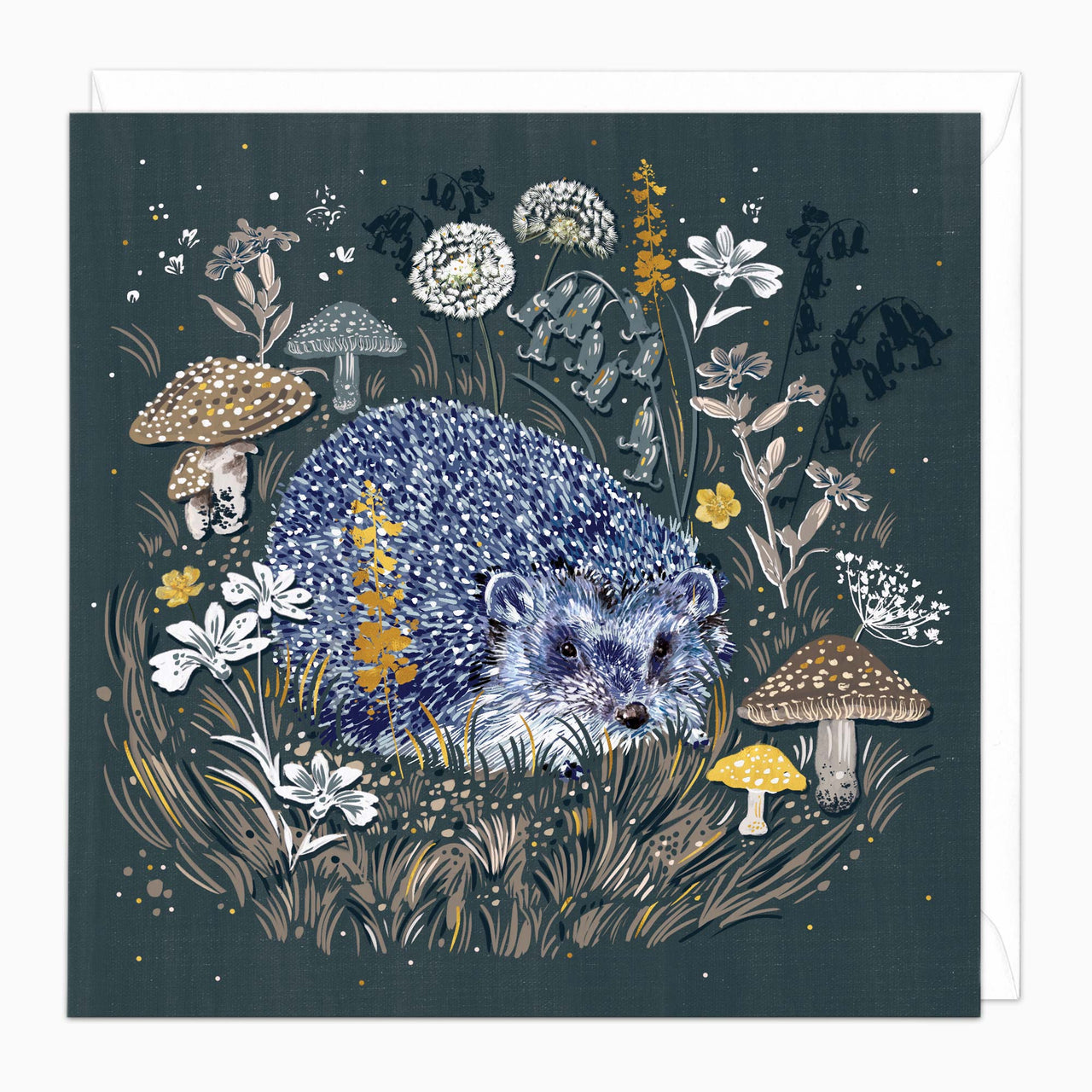 Greeting Card-H132 - Hedgehog in the Hedgerow Art Card-Whistlefish