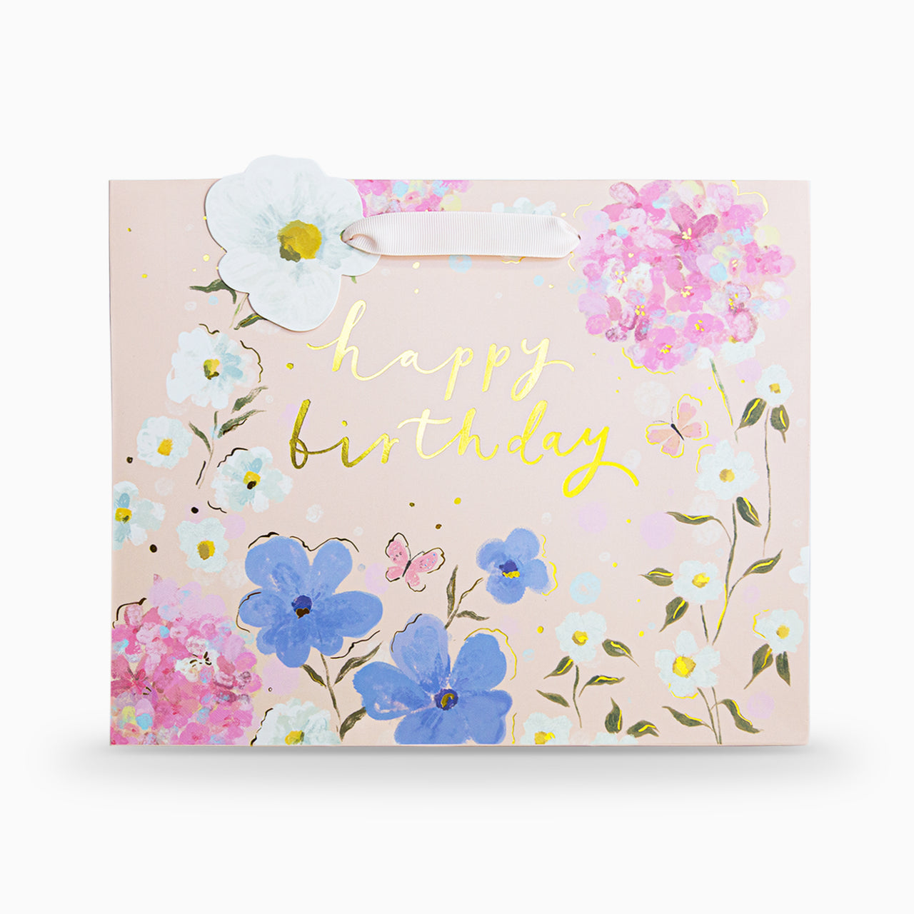 Gift Bag-WGB02MB - Hydrangea Garden Medium Gift Bag-Whistlefish