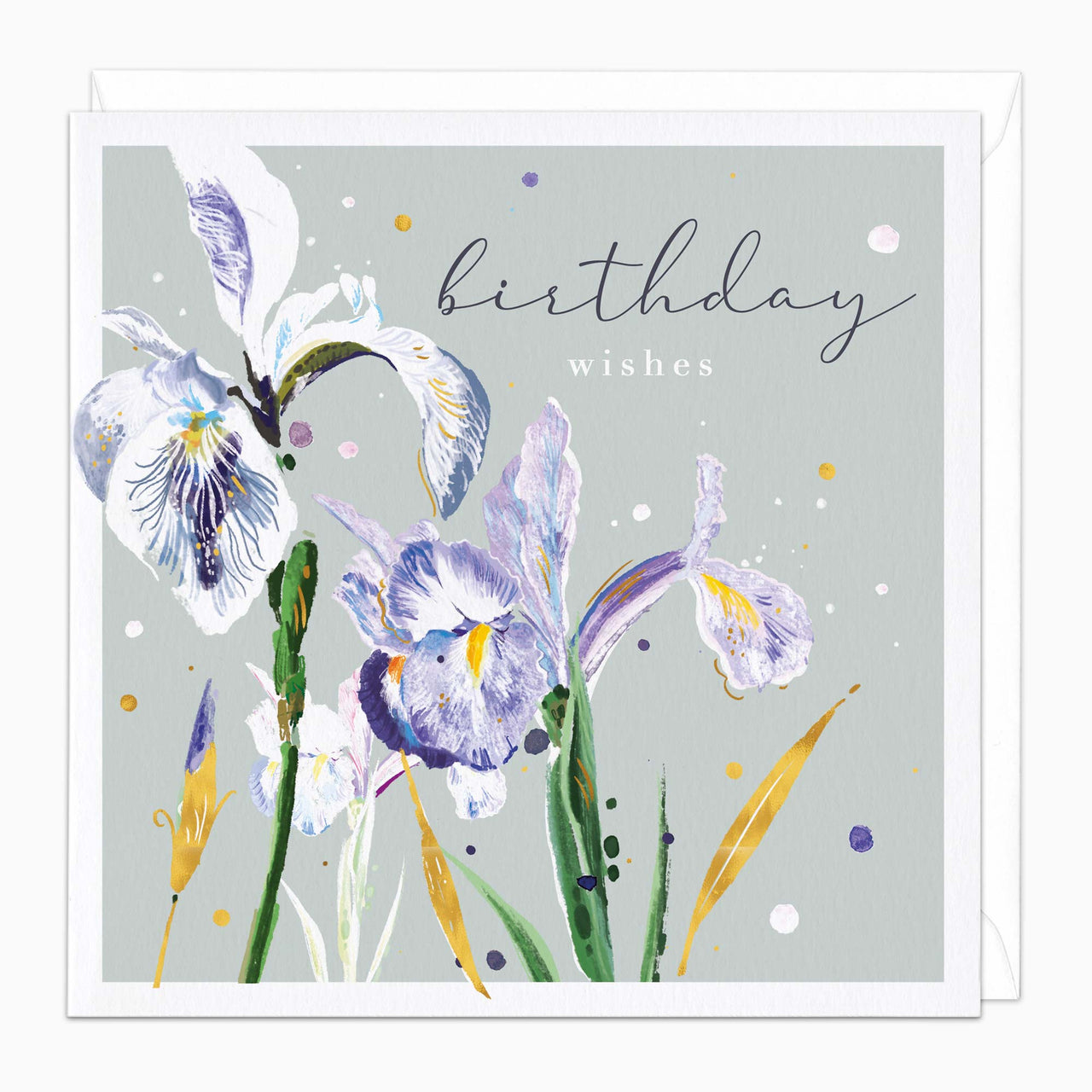 Greeting Card-H065 - Iris Birthday Card-Whistlefish