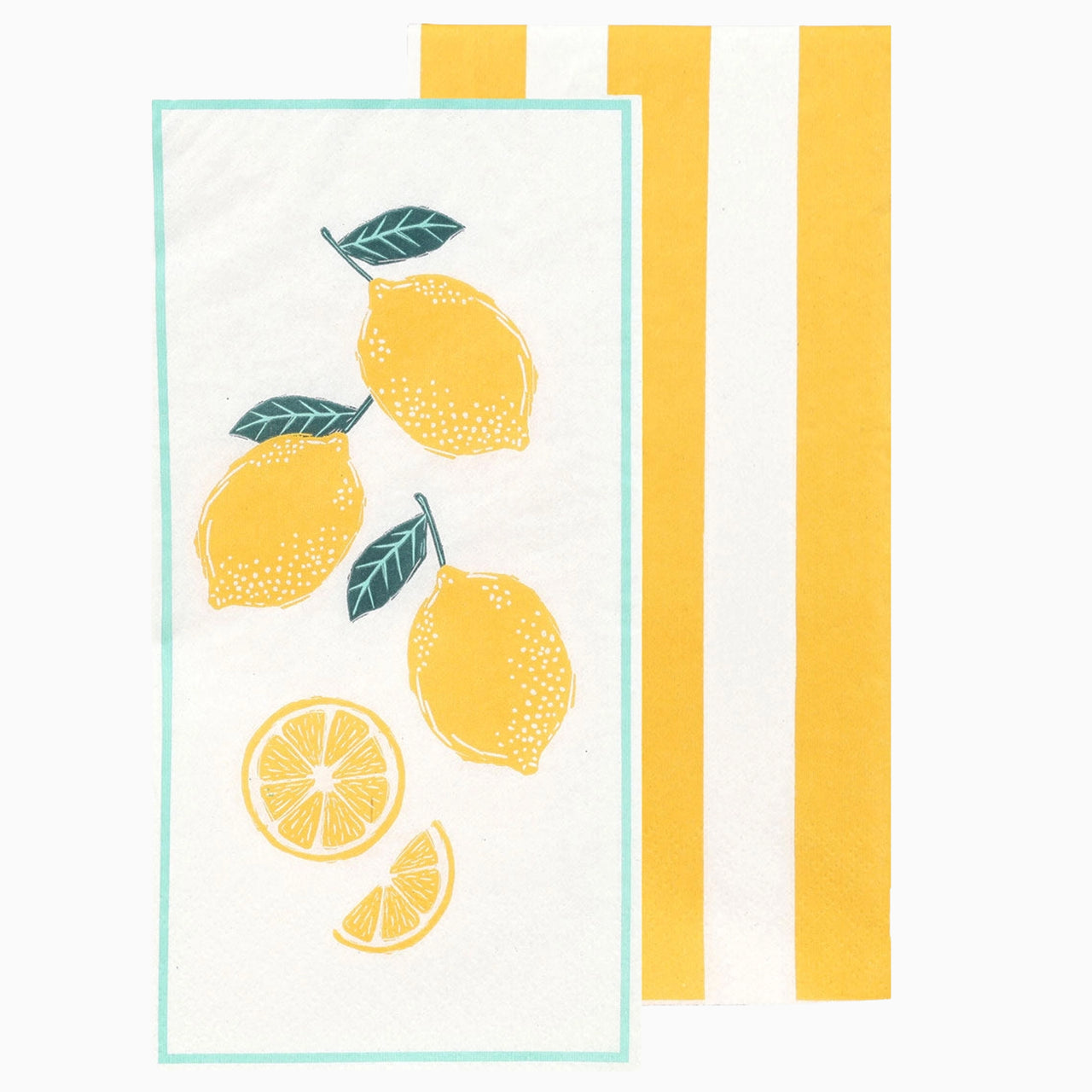Paper Napkins-LONGNAP-LEM - Lemon Paper Napkins 16 Pack-Talking Tables