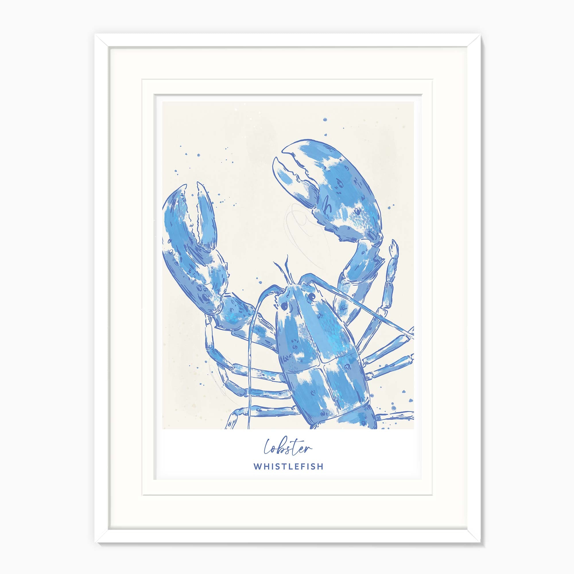 Framed Print-WF041288F - Lobster Large Framed Print-Whistlefish