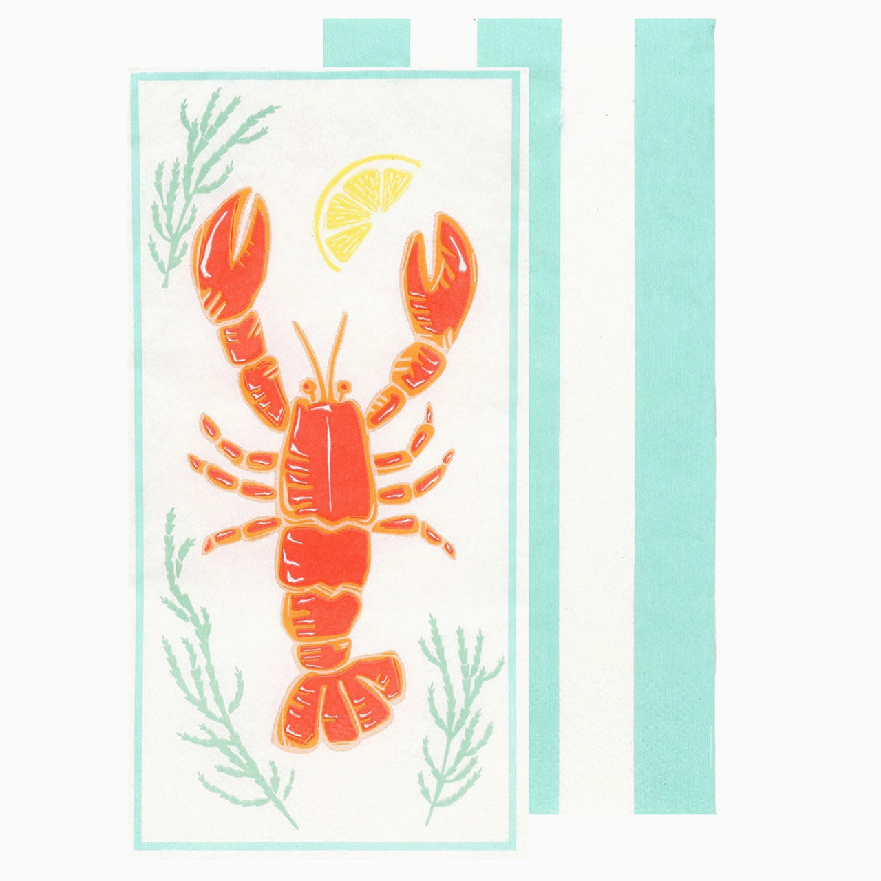 Paper Napkins-LONGNAP-LOBSTER - Lobster Paper Napkins 16 Pack-Talking Tables