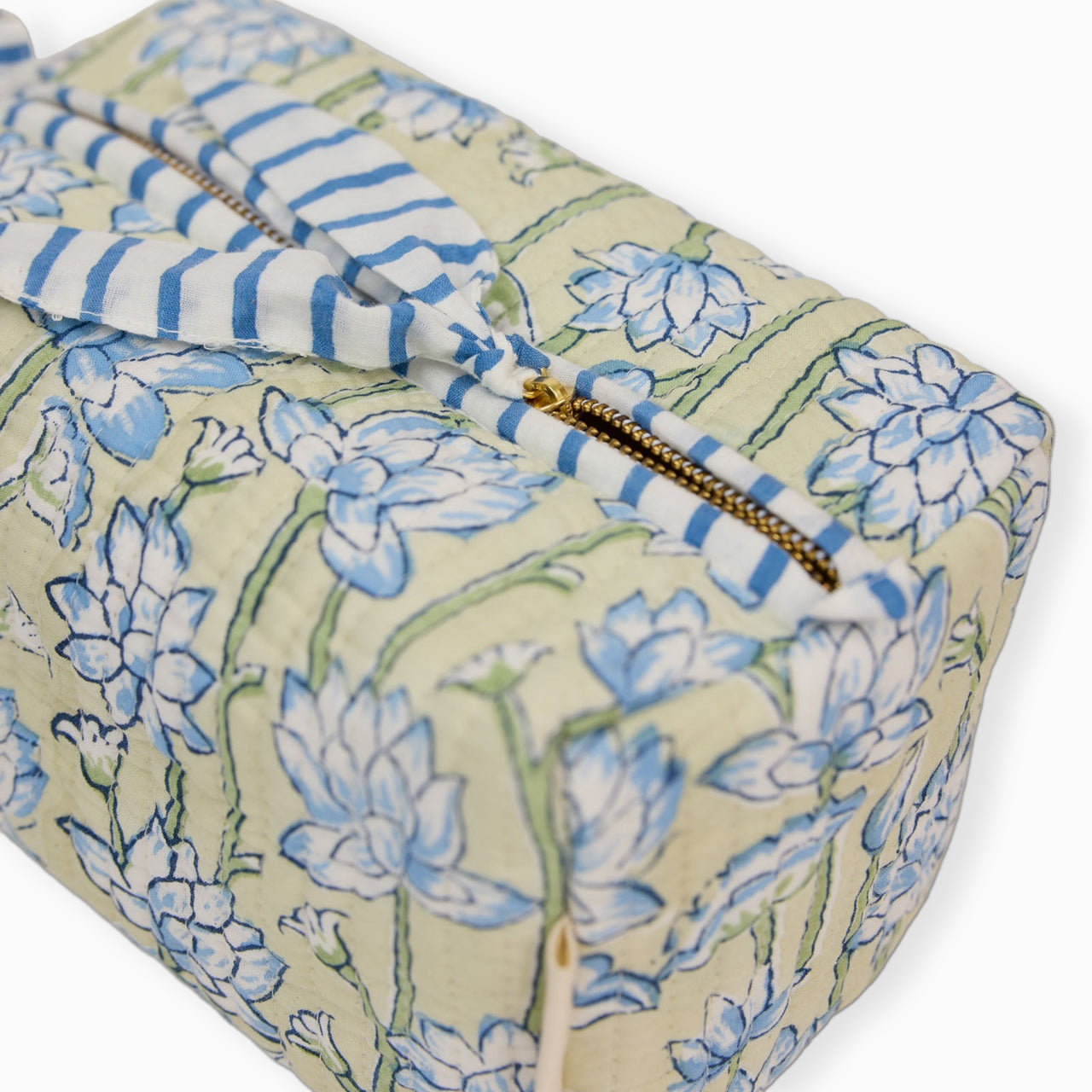 Cosmetic Bag-TOILBP05 - Lotus Indigo Medium Cosmetic Bag-Paper Mirchi