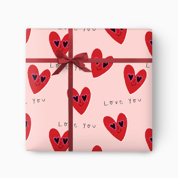 Wrapping Paper-GWP154 - Love You Wrapping Paper-Whistlefish