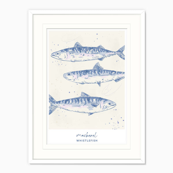 Framed Print-WF041290F - Mackerel Large Framed Print-Whistlefish