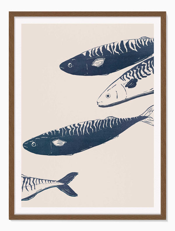 Mackerel Small Framed Print - Whistlefish