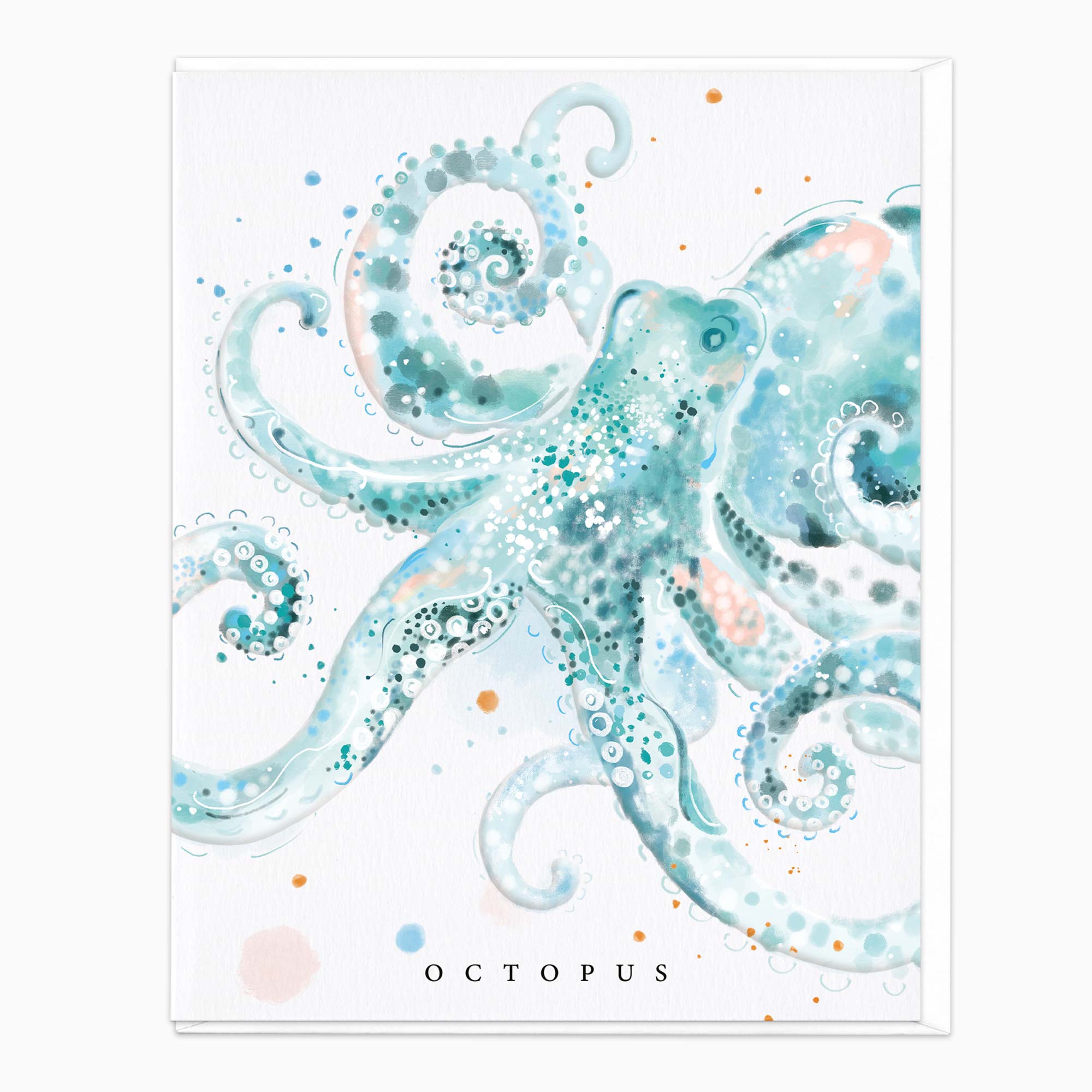 Greeting Card-G623 - Marine Whispers Ocotpus Card-Whistlefish