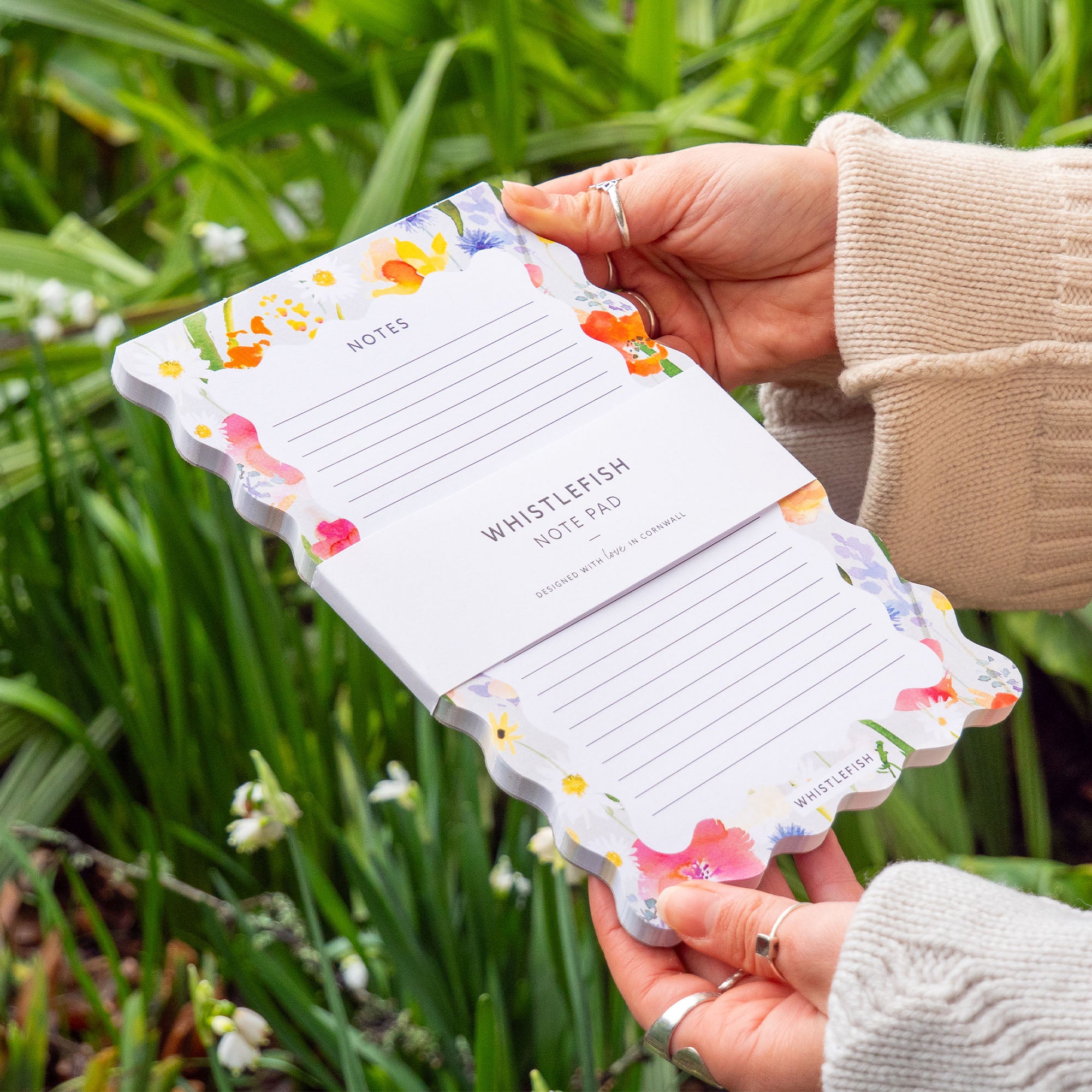 Notepad-WNP03 - Meadow Morning Scalloped Notepad-Whistlefish