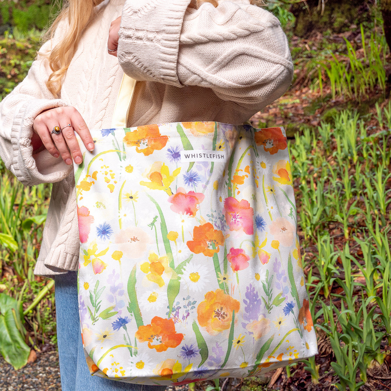 Tote Bag-WTB85 - Meadow Morning Tote Bag-Whistlefish