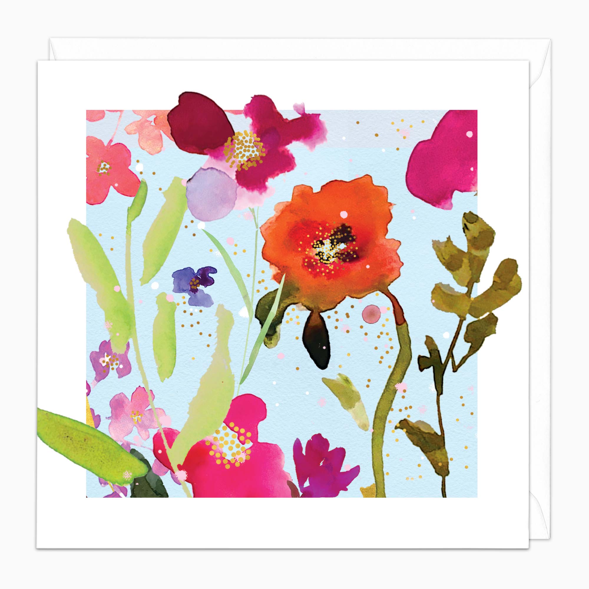 Greeting Card-G613 - Midwinter Frost Floral Card-Whistlefish