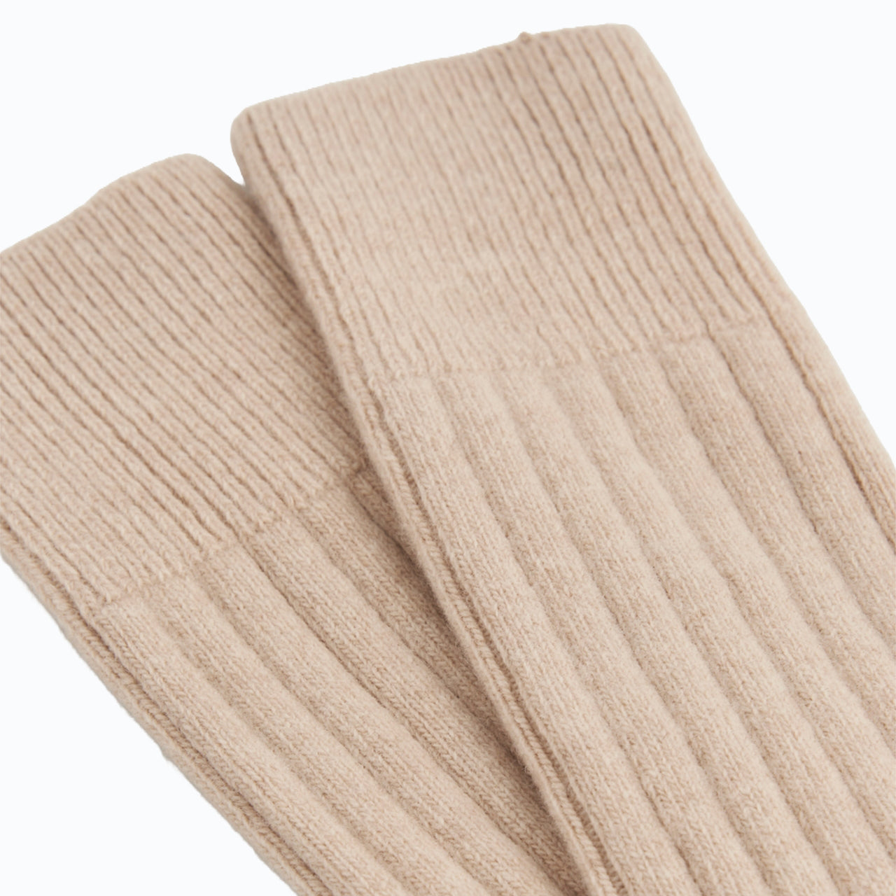 Socks-BEDWOLFAWNS25 - Milky Tea Beige Merino Bed Socks-Pairs Socks