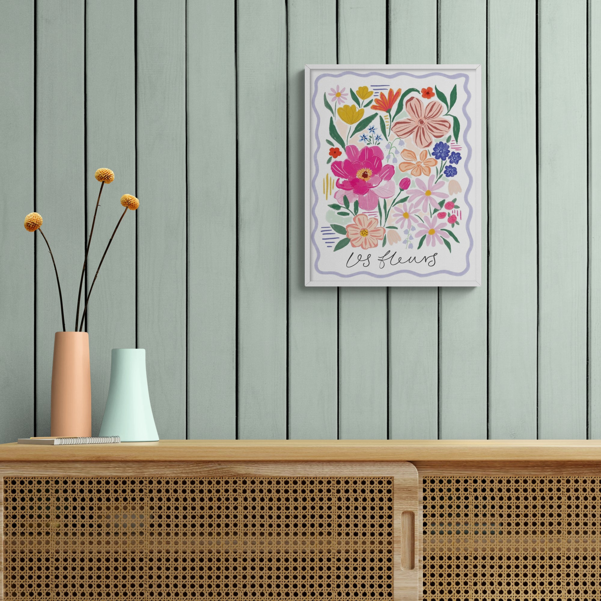 Les Fleurs Lilac Framed Print - Whistlefish