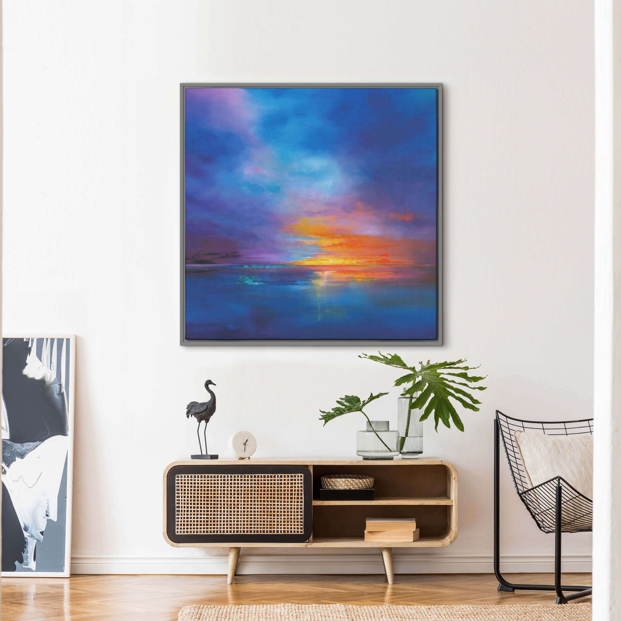 Canvas-ICC59F - Morning Sky Large Framed Canvas-Whistlefish